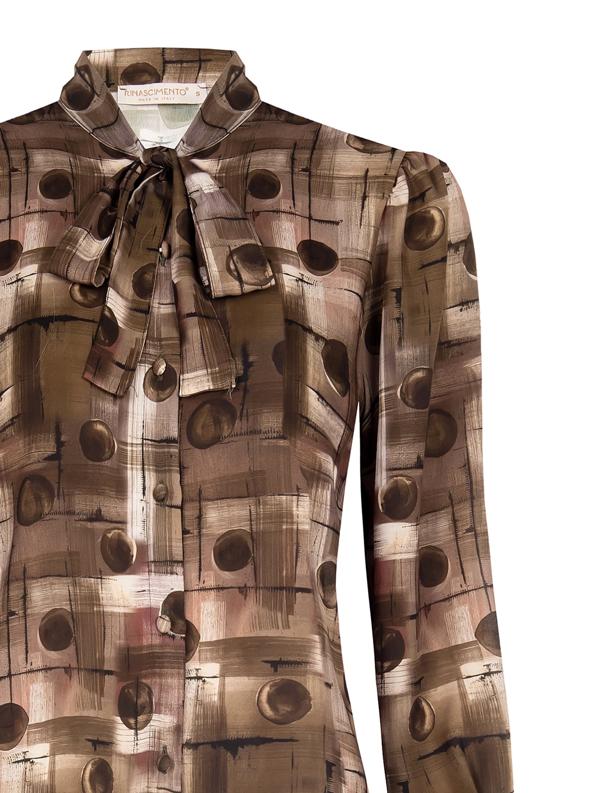 Chemisier large en Georgette avec nœud Rinascimento