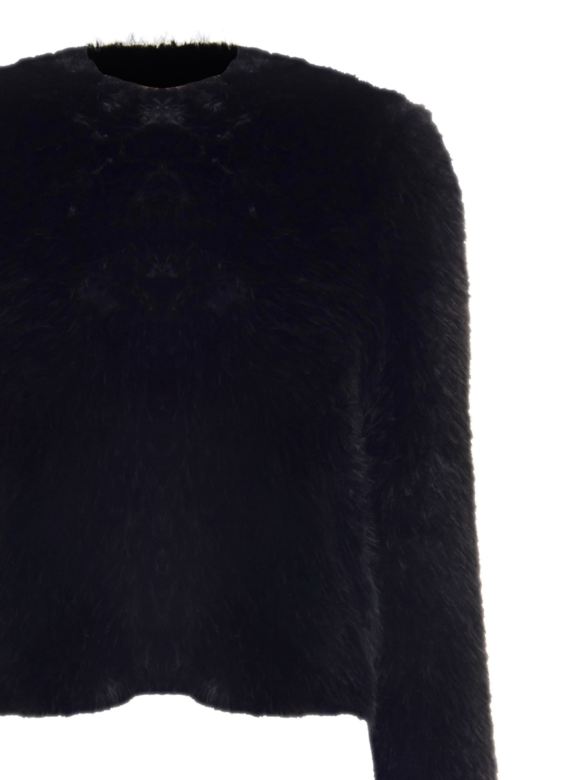 Manteau court en fourrure synthétique avec fermeture à crochets Rinascimento