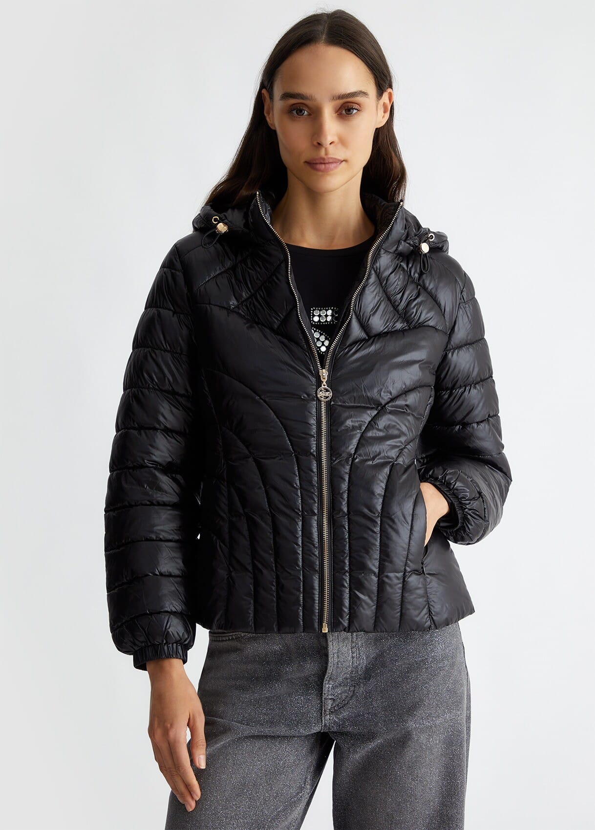 Giacca Imbottita Con Cappuccio Liu Jo