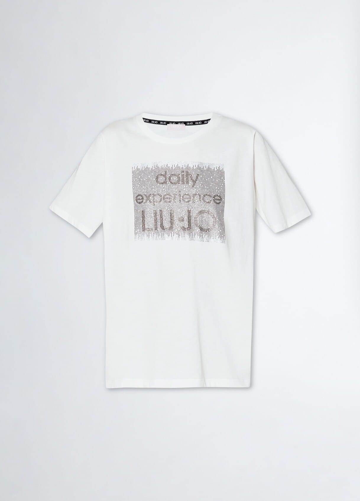 T-Shirt Con Logo E Strass Liu Jo