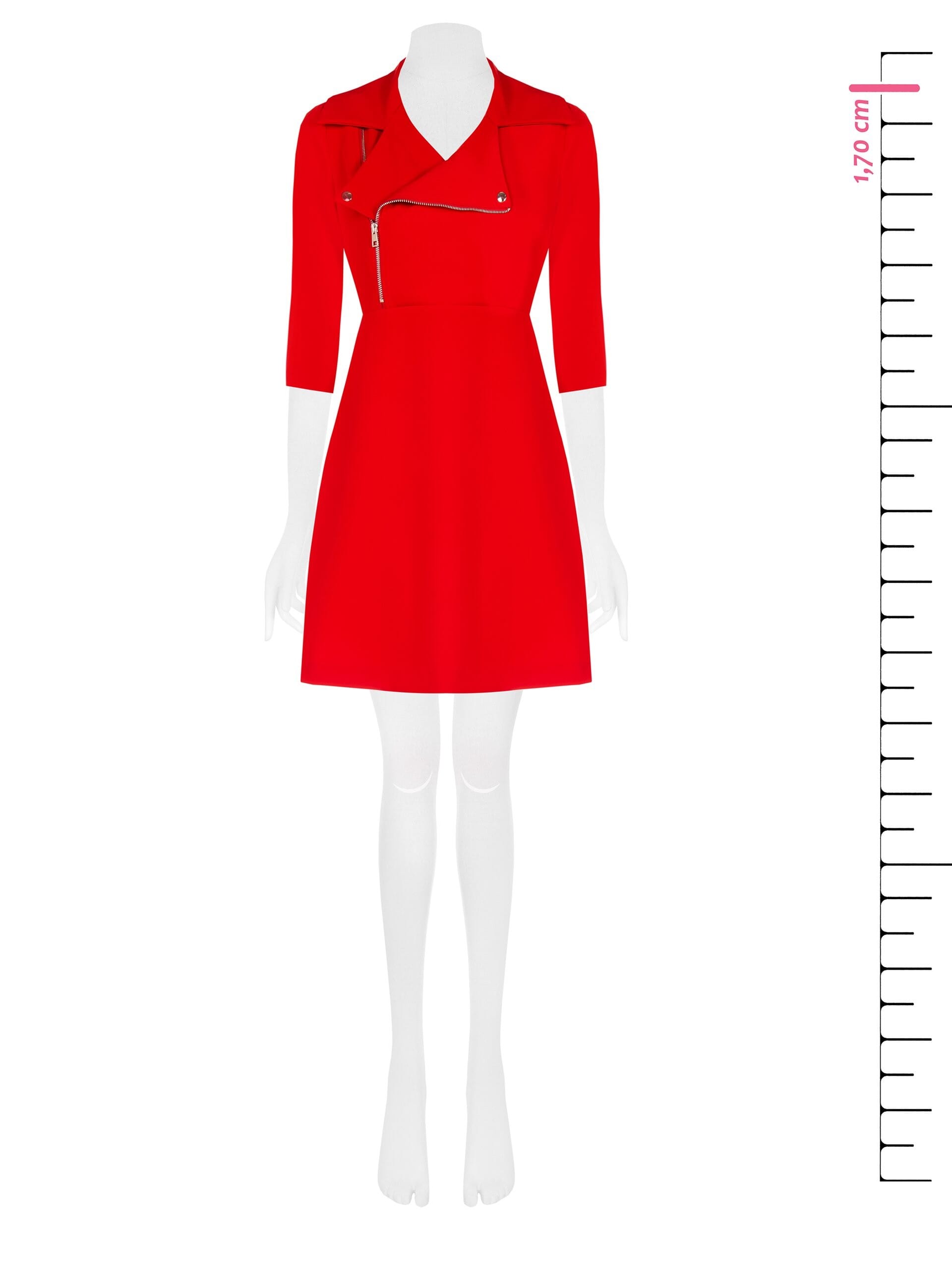 Abito Chiodo Corto A Tubino Con Maniche A 3/4 Rinascimento