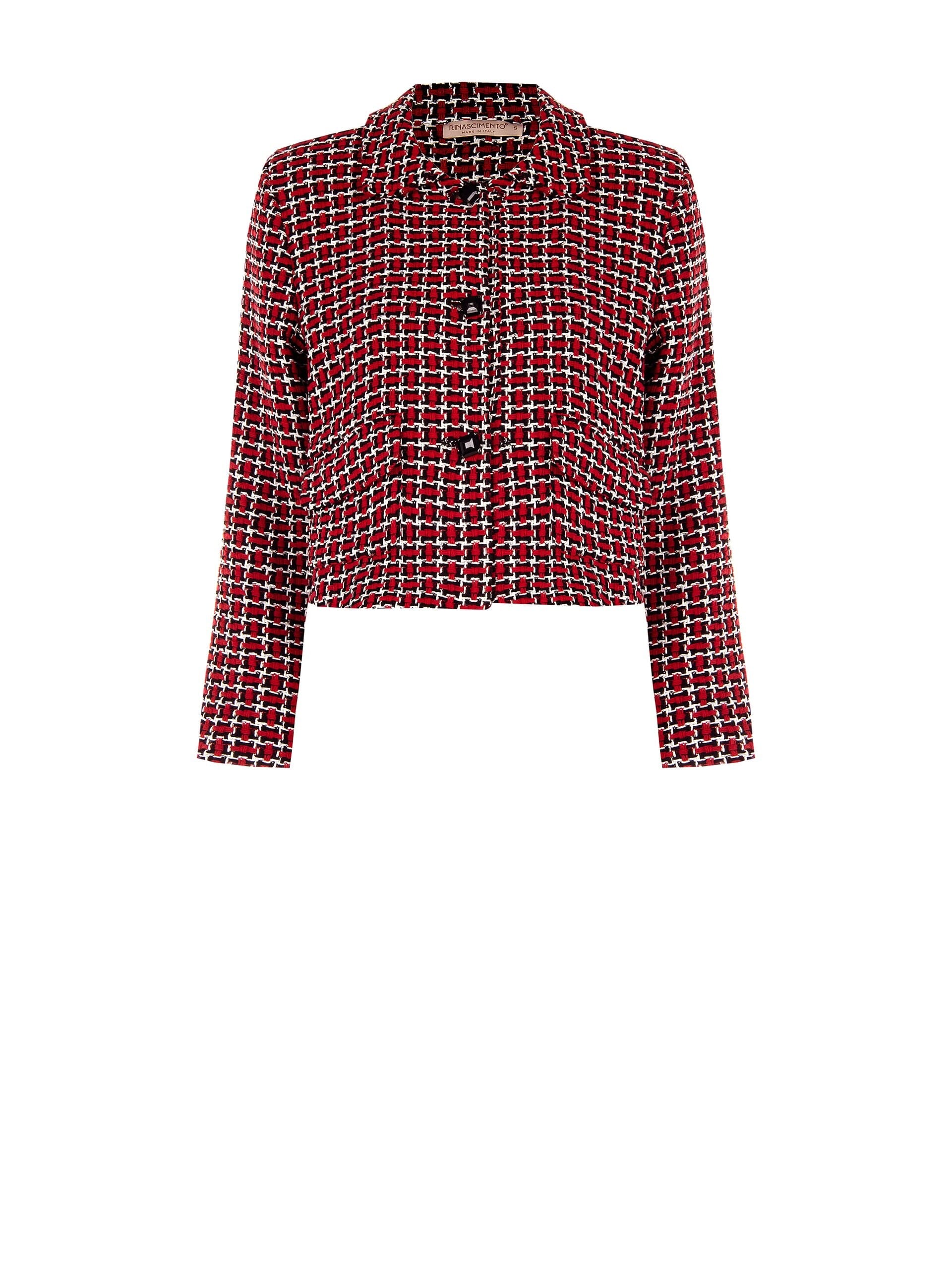 Giacca Dritta In Tweed Con Lurex E Mini Tasche Rinascimento