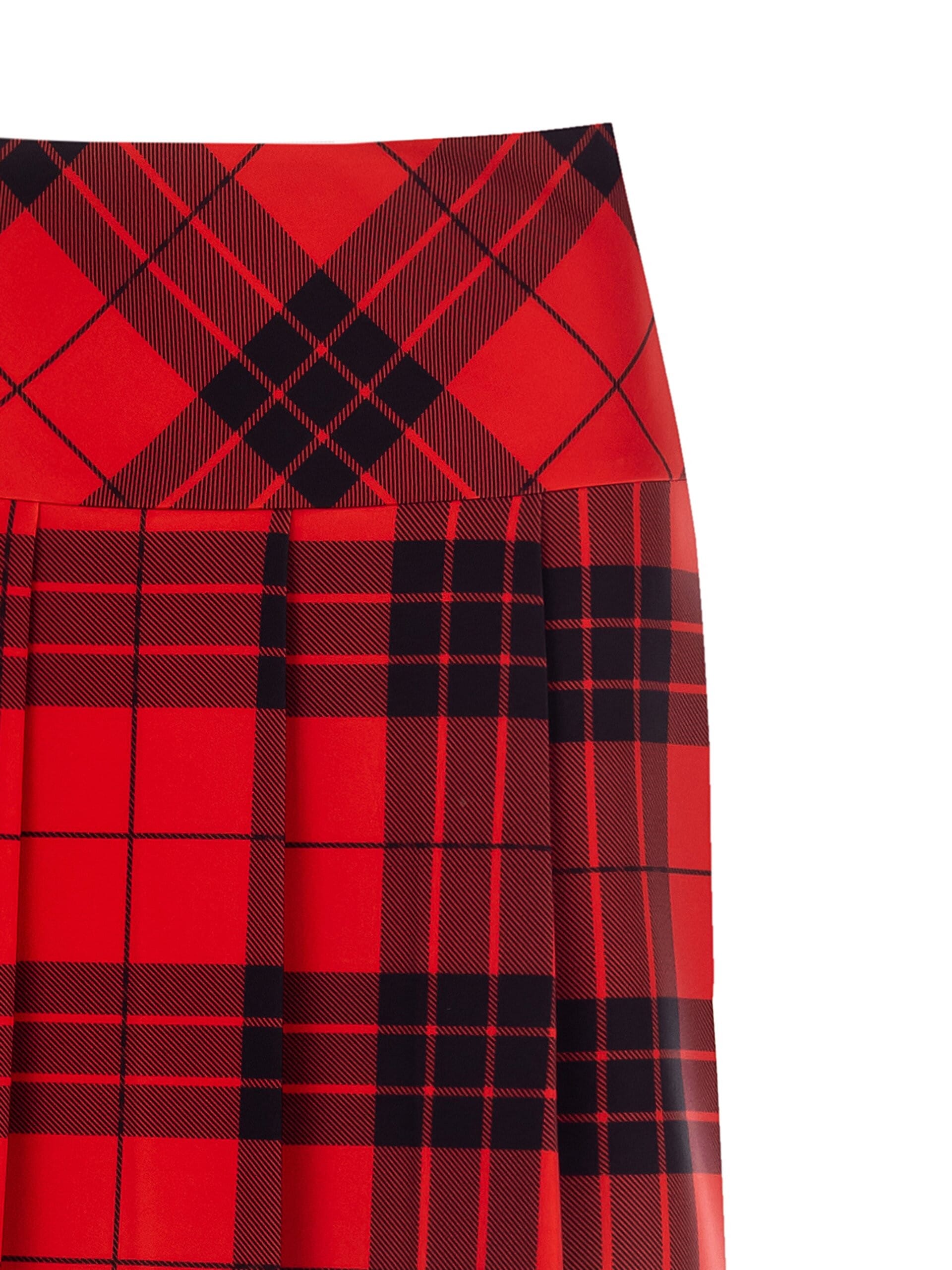 Minigonna A Pieghe Tartan Rinascimento