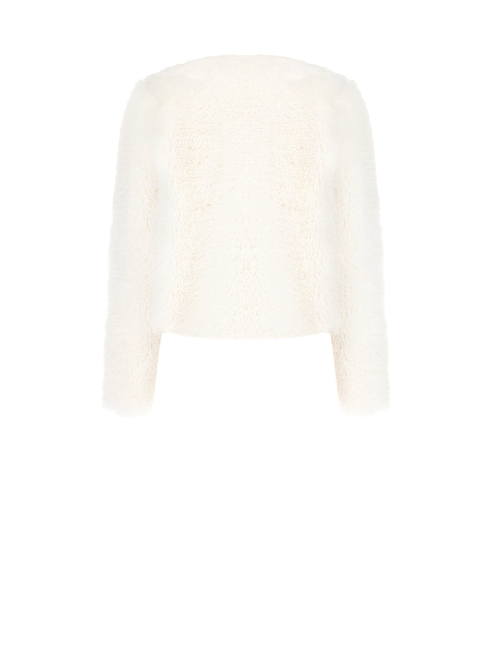 Manteau court en fourrure synthétique avec fermeture à crochets Rinascimento