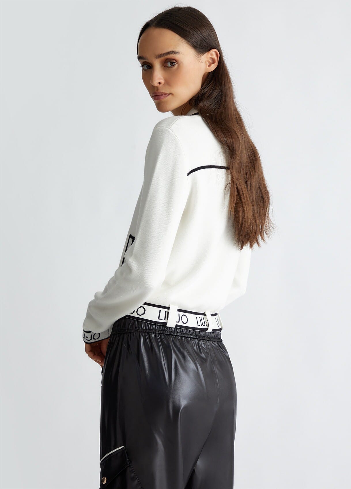 Cardigan In Maglia Di Misto Seta Liu Jo