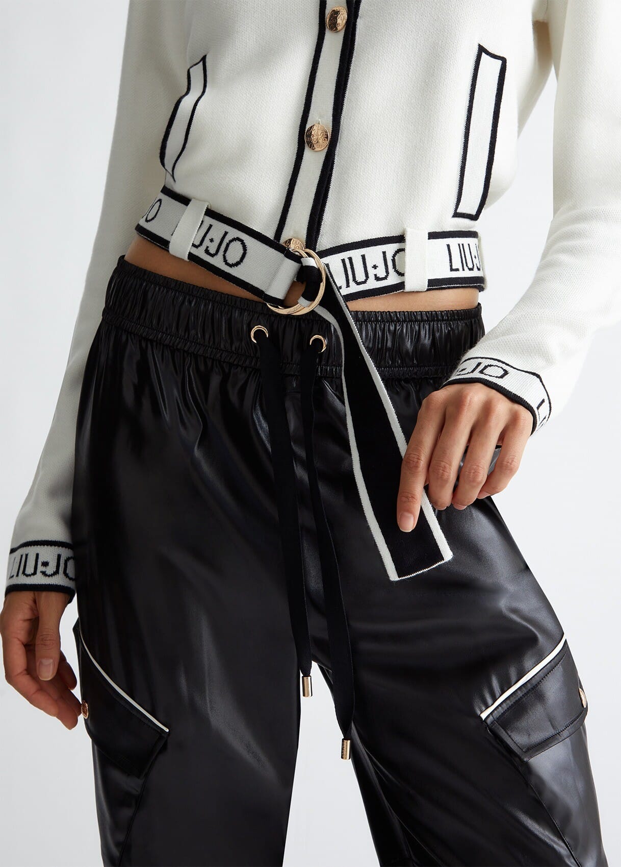 Cardigan In Maglia Di Misto Seta Liu Jo