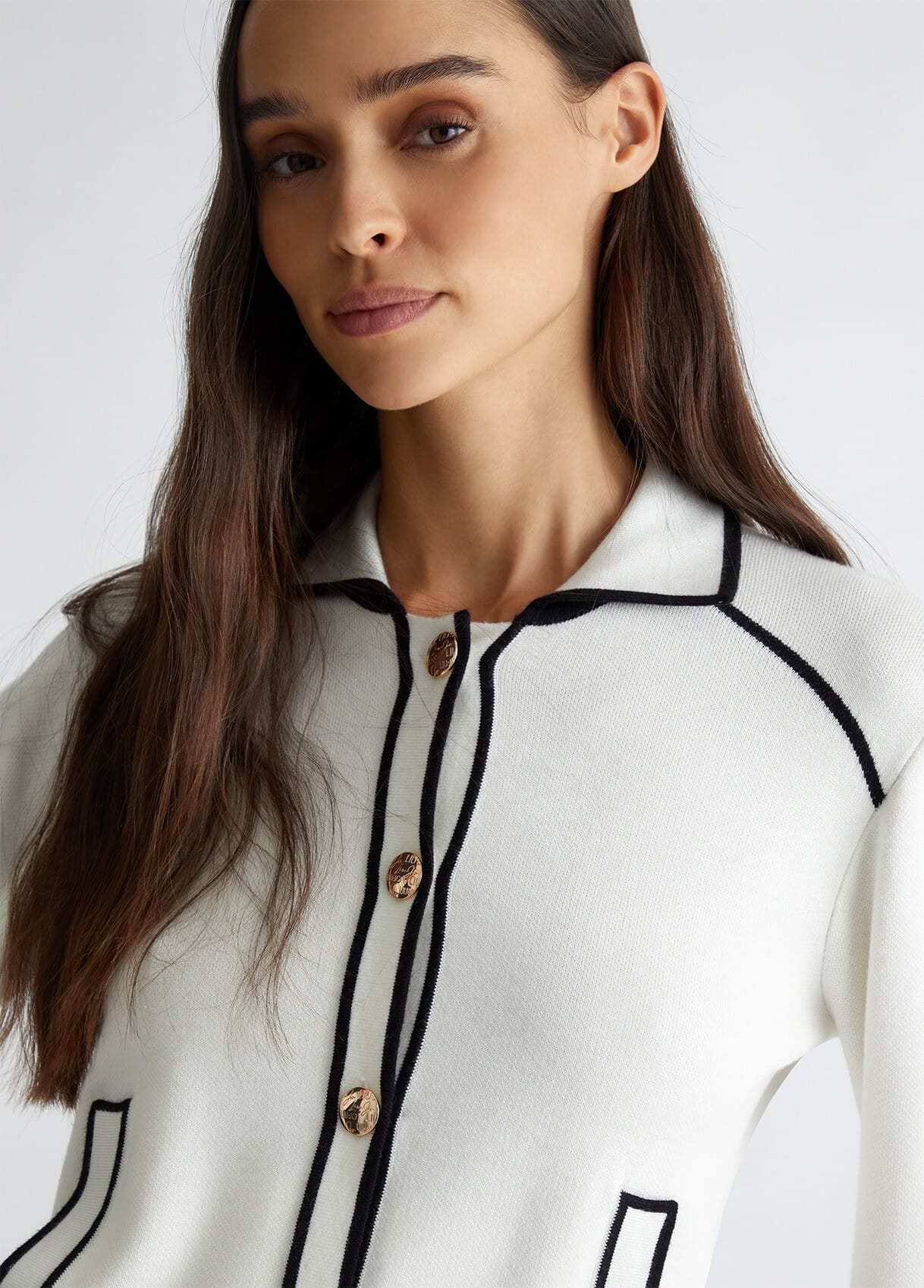 Cardigan In Maglia Di Misto Seta Liu Jo