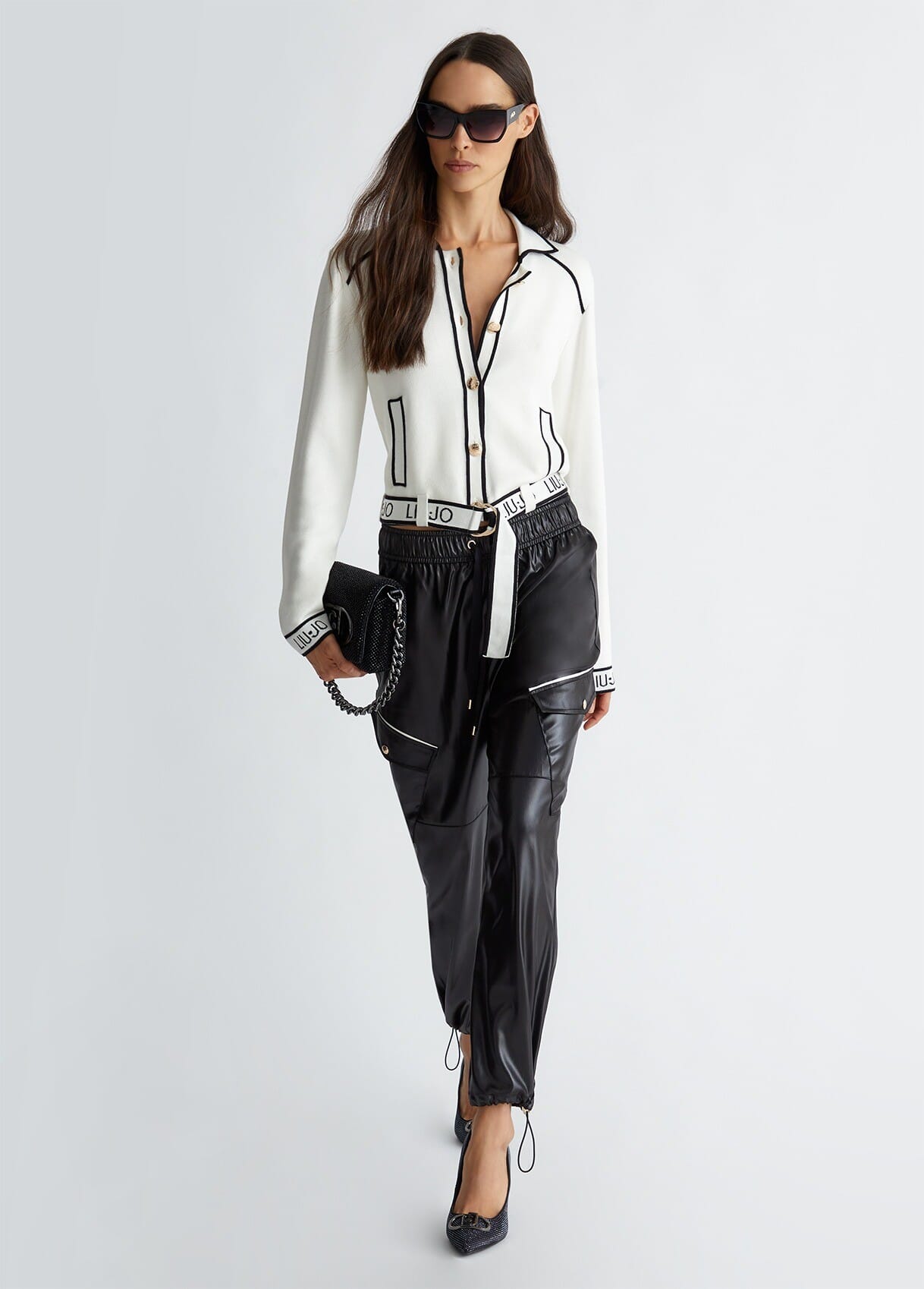 Cardigan In Maglia Di Misto Seta Liu Jo