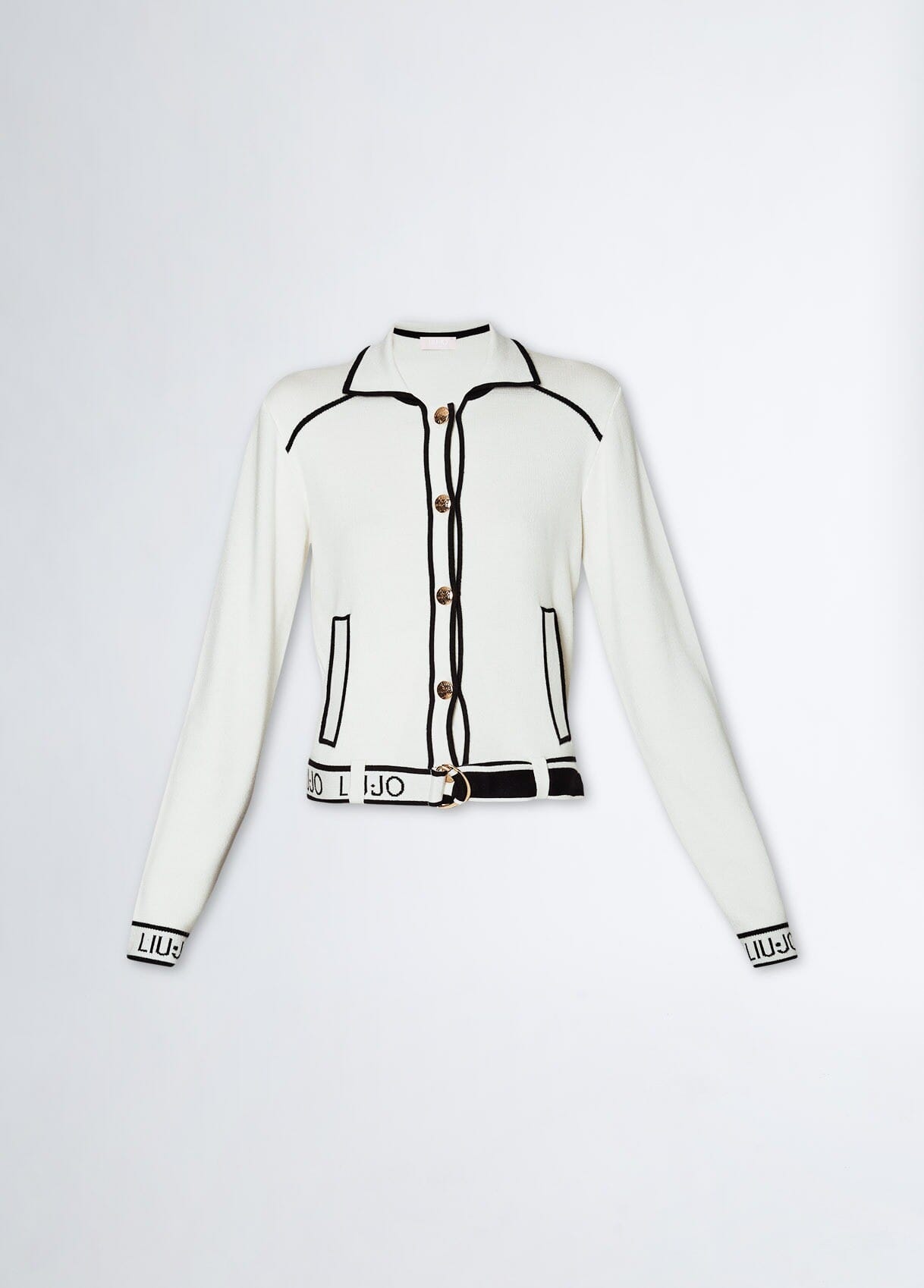 Cardigan In Maglia Di Misto Seta Liu Jo