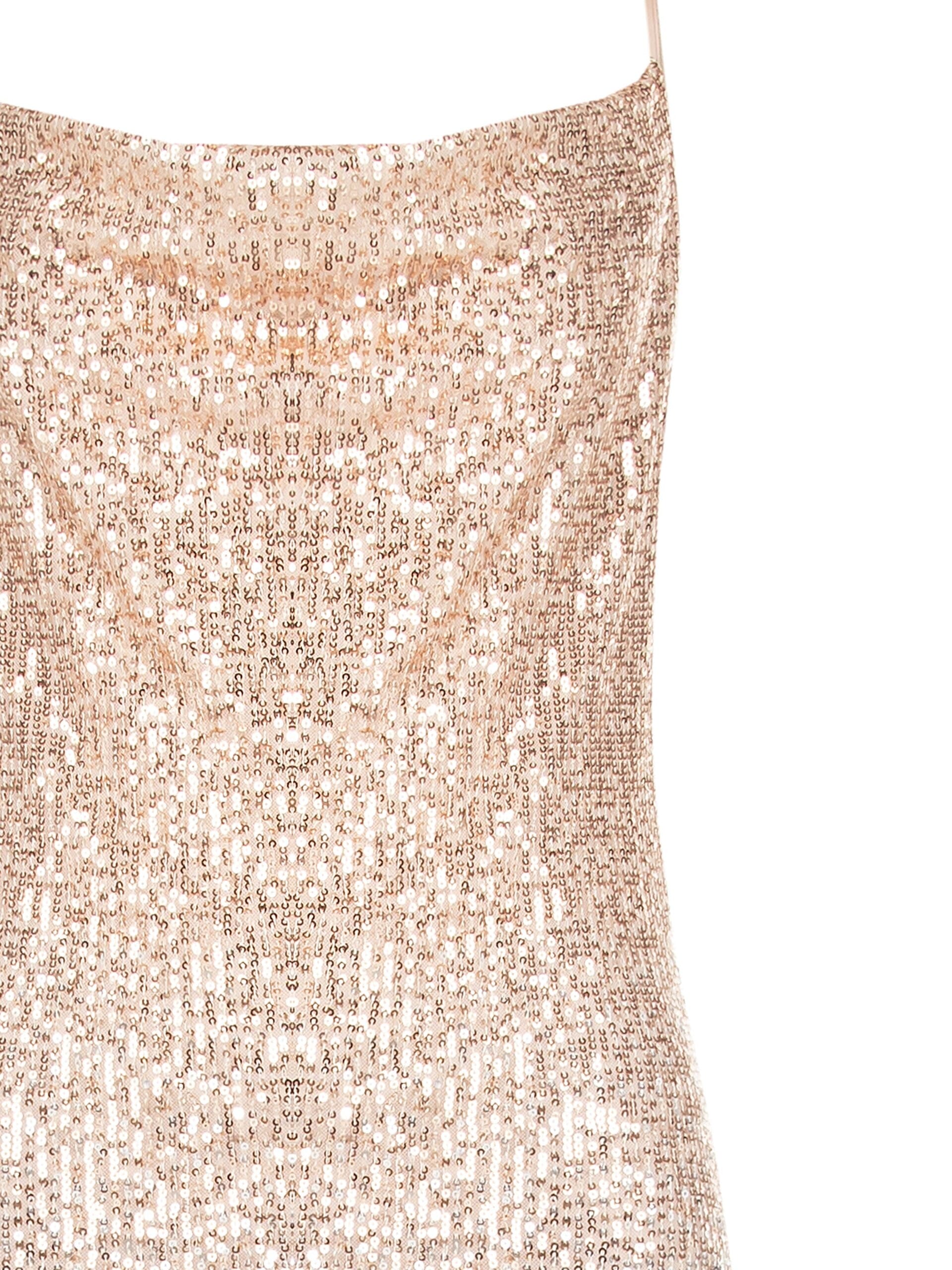 Abito Lungo Sottoveste Ricoperto Di Paillettes Sfumate Rinascimento