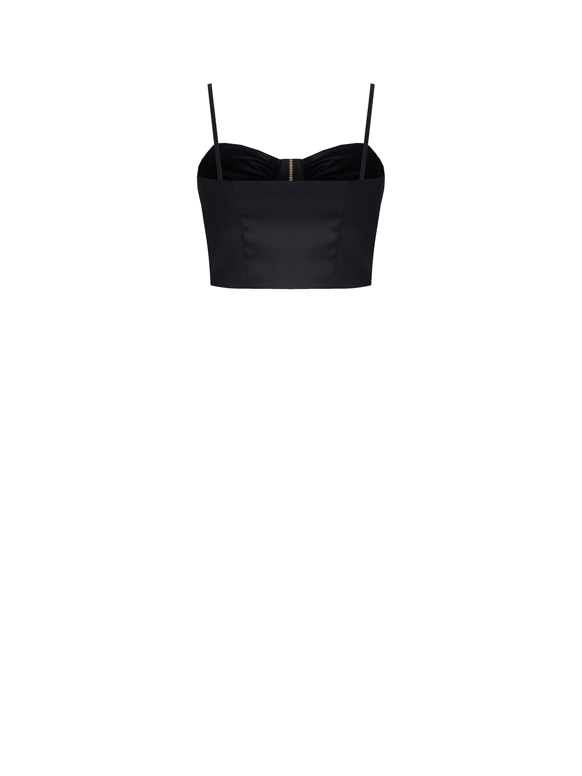 Crop Top Bustier In Raso Rinascimento