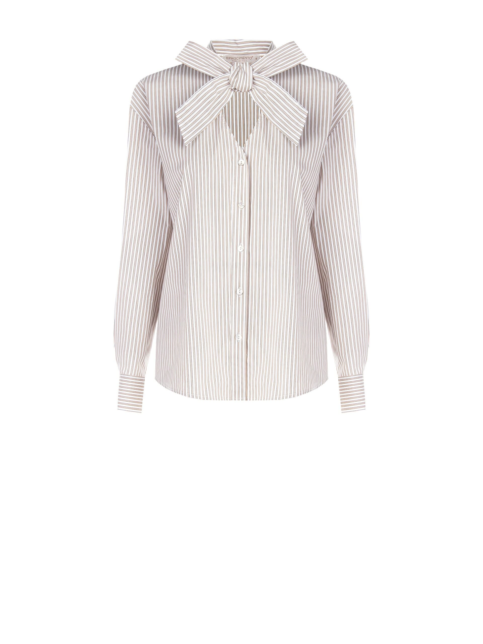 Camicia Ampia In Misto Cotone Con Cravattino Rinascimento