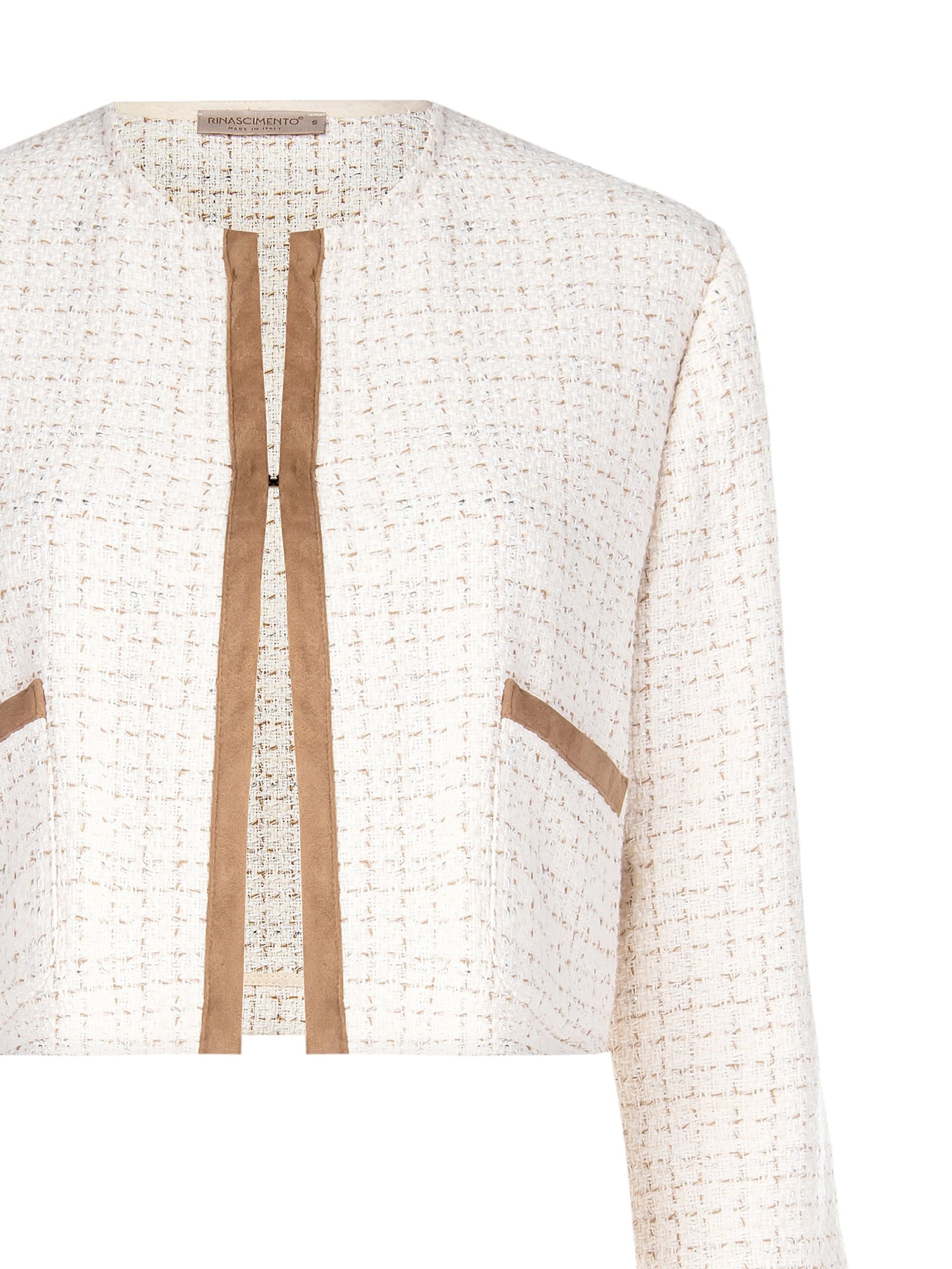 Giacca Corta In Tweed E Lurex Con Dettagli In Simil Dainetto Rinascimento