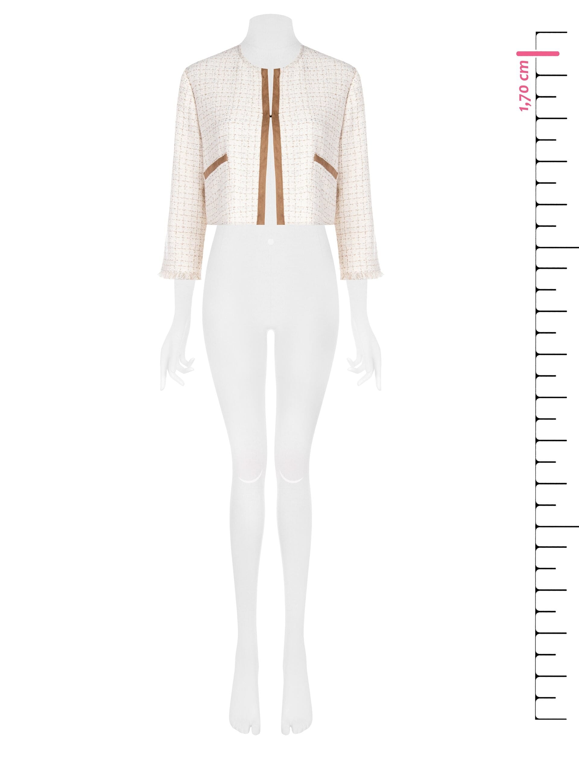 Giacca Corta In Tweed E Lurex Con Dettagli In Simil Dainetto Rinascimento