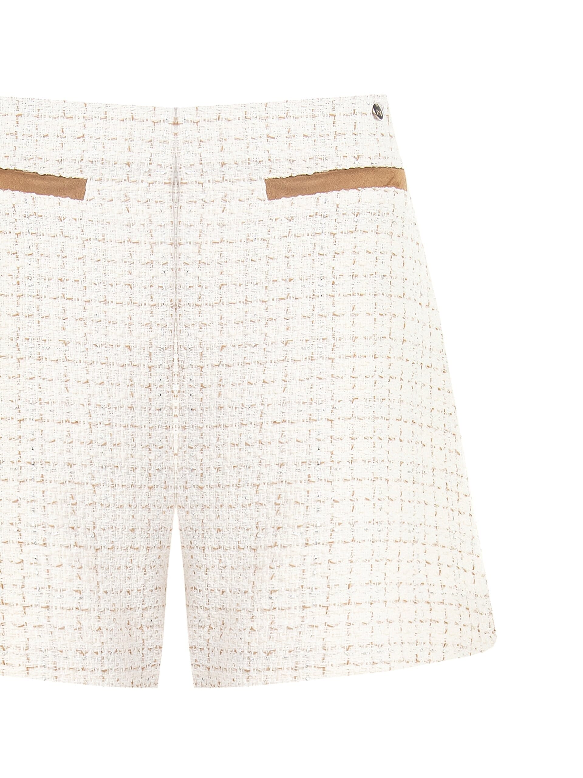 Pantaloni Corti In Tweed Con Dettagli In Simil Dainetto Rinascimento