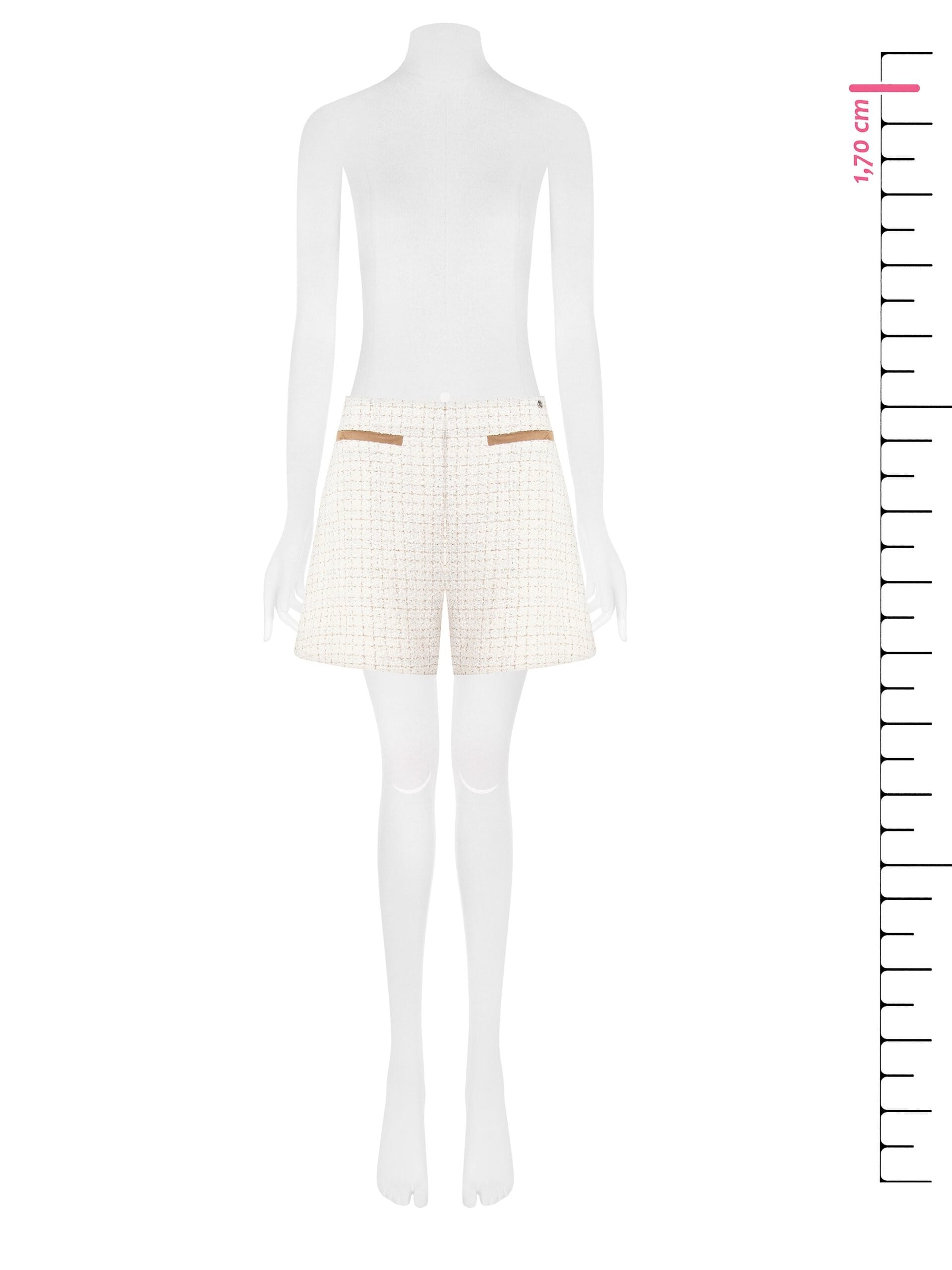 Pantaloni Corti In Tweed Con Dettagli In Simil Dainetto Rinascimento