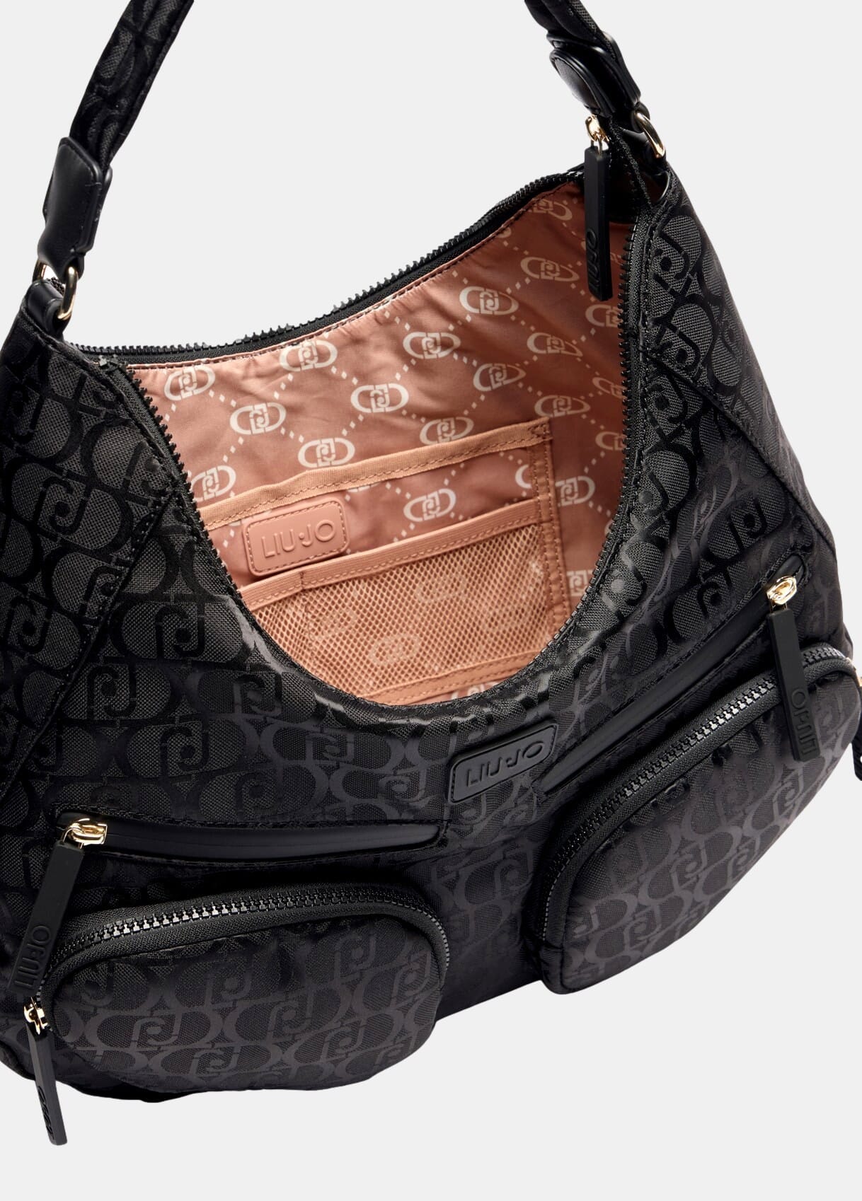 Liu Jo Jacquard Nylon Shoulder Bag