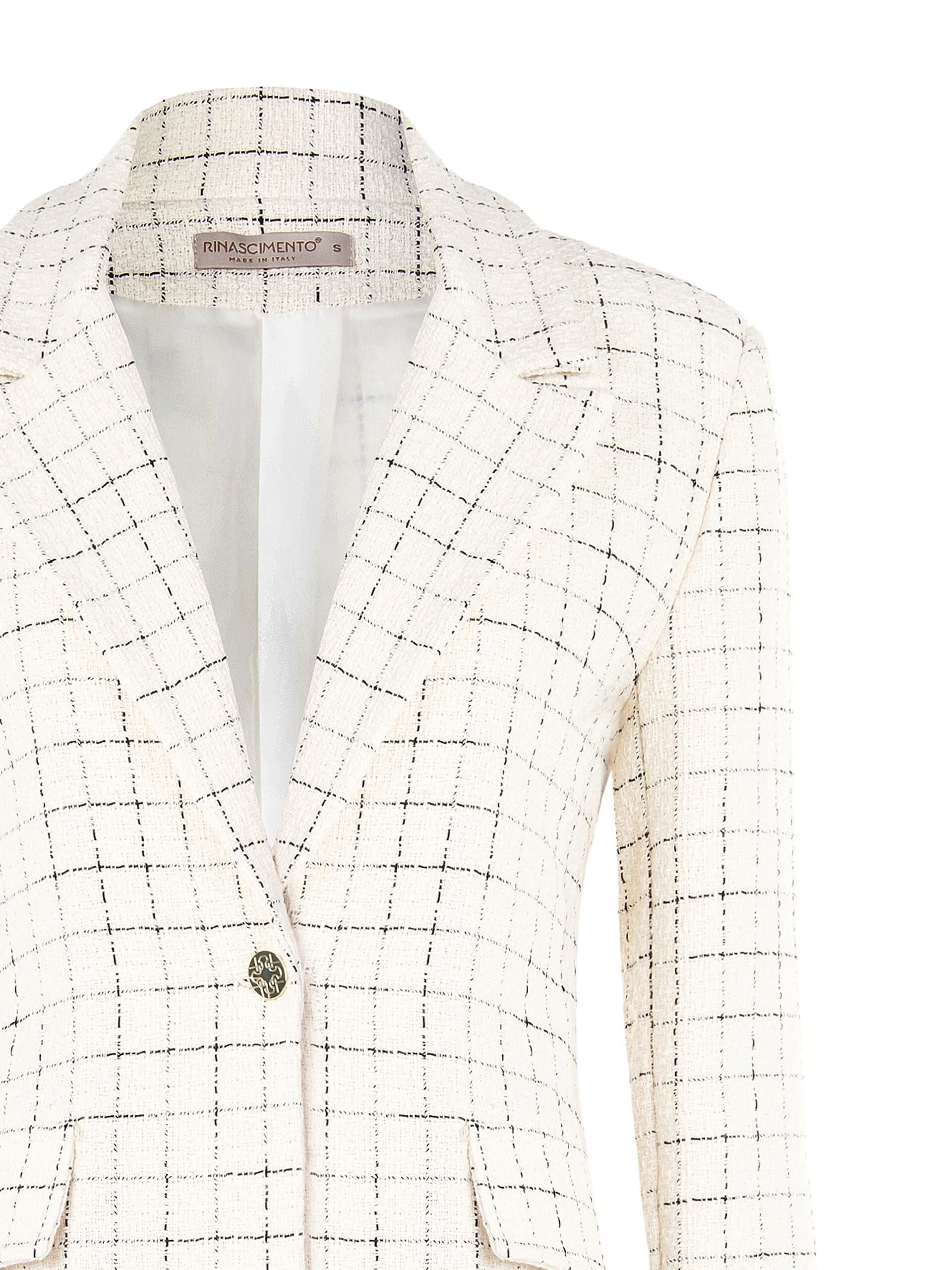 Giacca Blazer A Taglio Lungo In Tweed Rinascimento