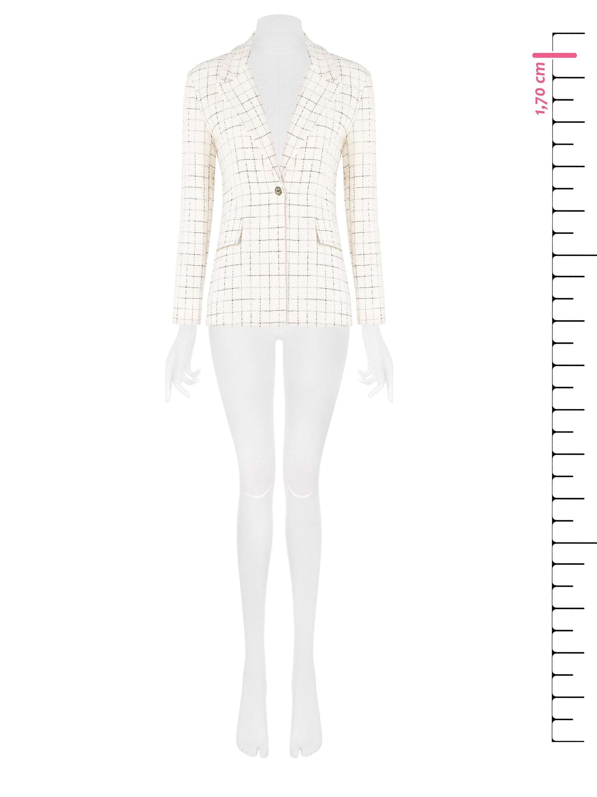 Giacca Blazer A Taglio Lungo In Tweed Rinascimento