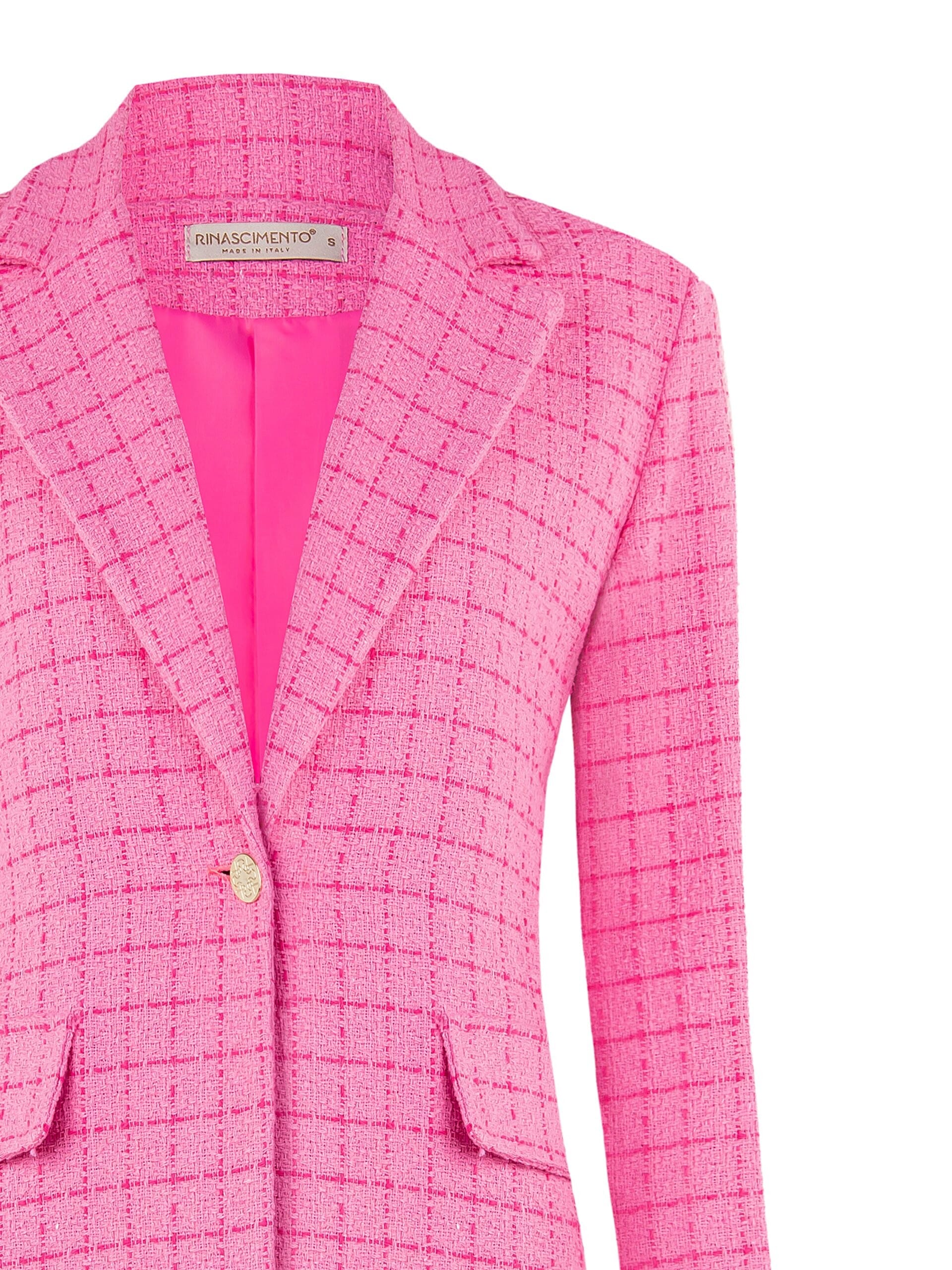 Giacca Blazer A Taglio Lungo In Tweed Rinascimento