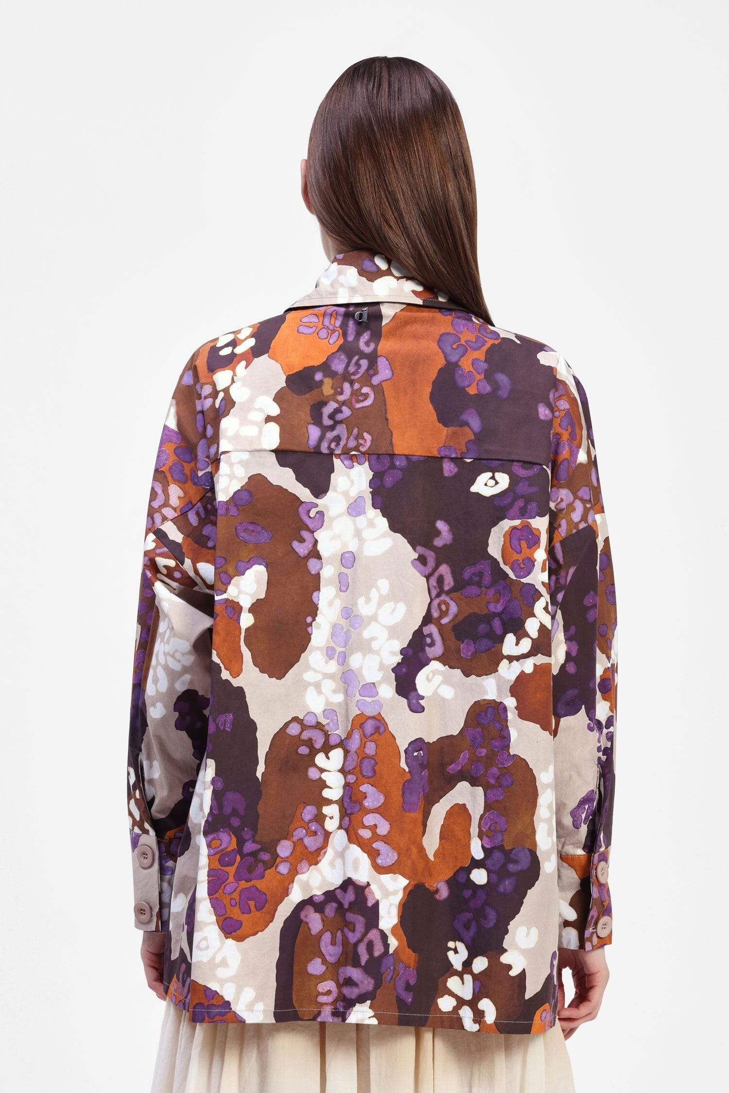 Camicia Lunga Stampata Con Maxi Tasche Dixie