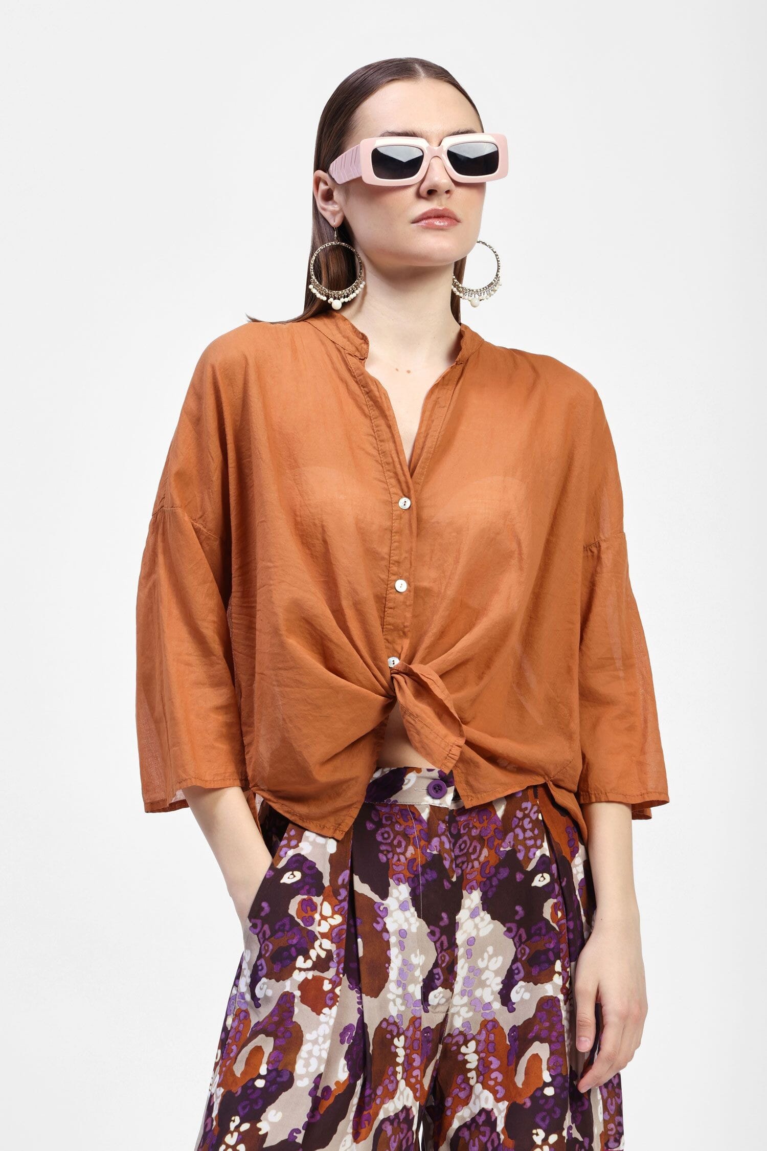 Camicia Con Bottoni E Maniche 3/4 Dixie