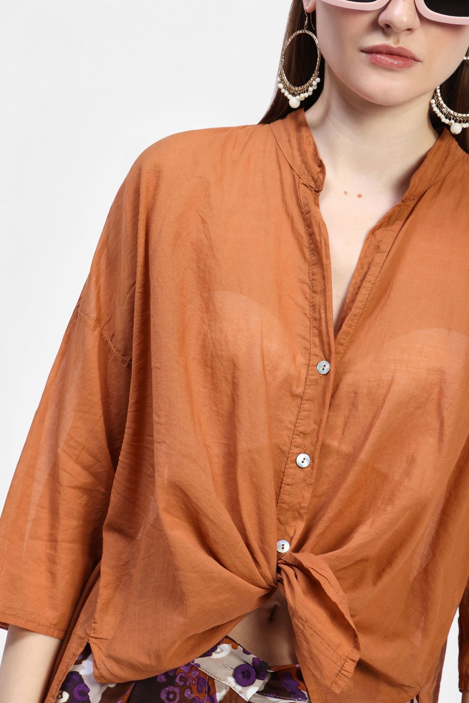 Camicia Con Bottoni E Maniche 3/4 Dixie