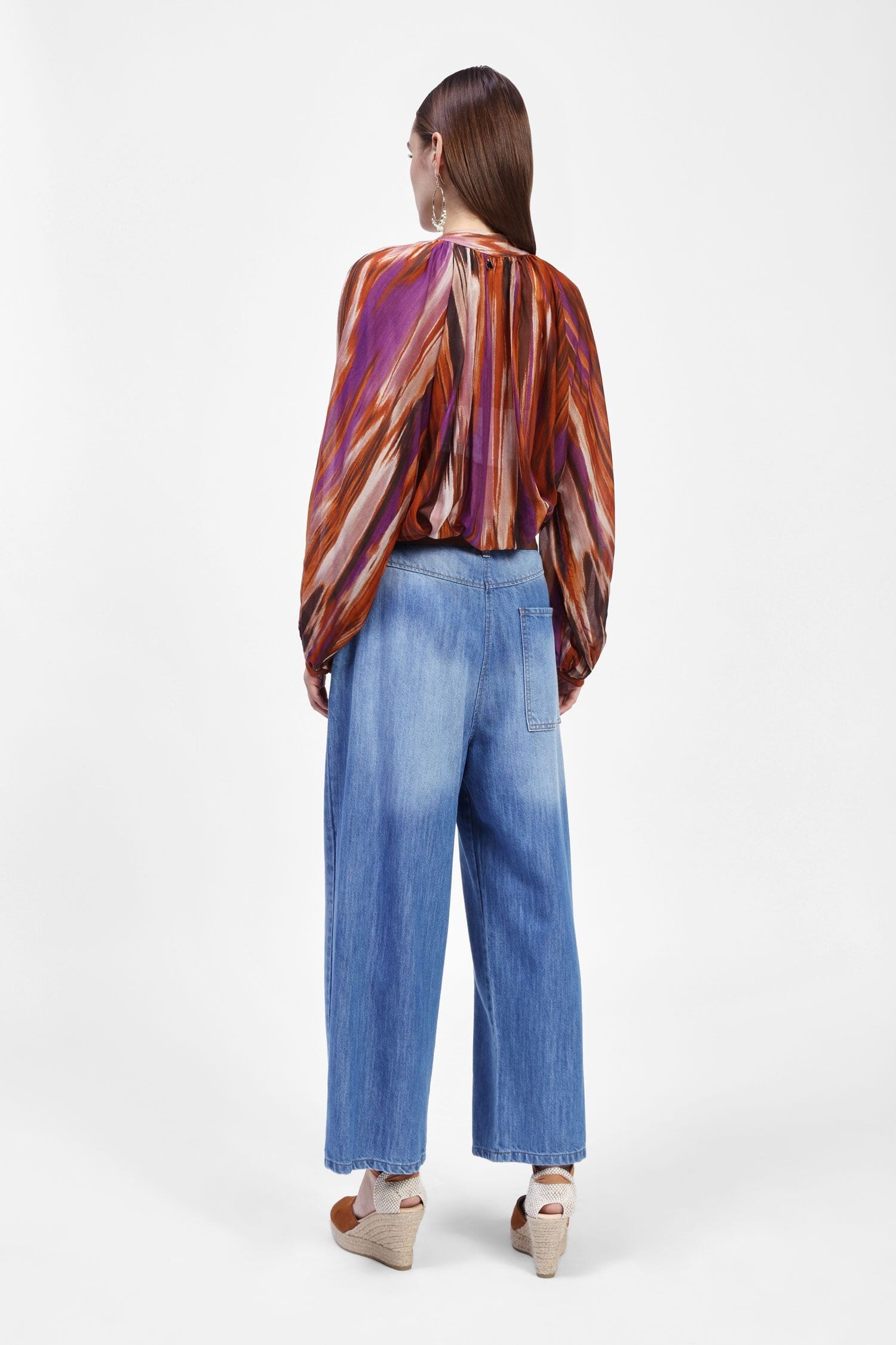 Jeans A Gamba Larga E Vita Arricciata Dixie