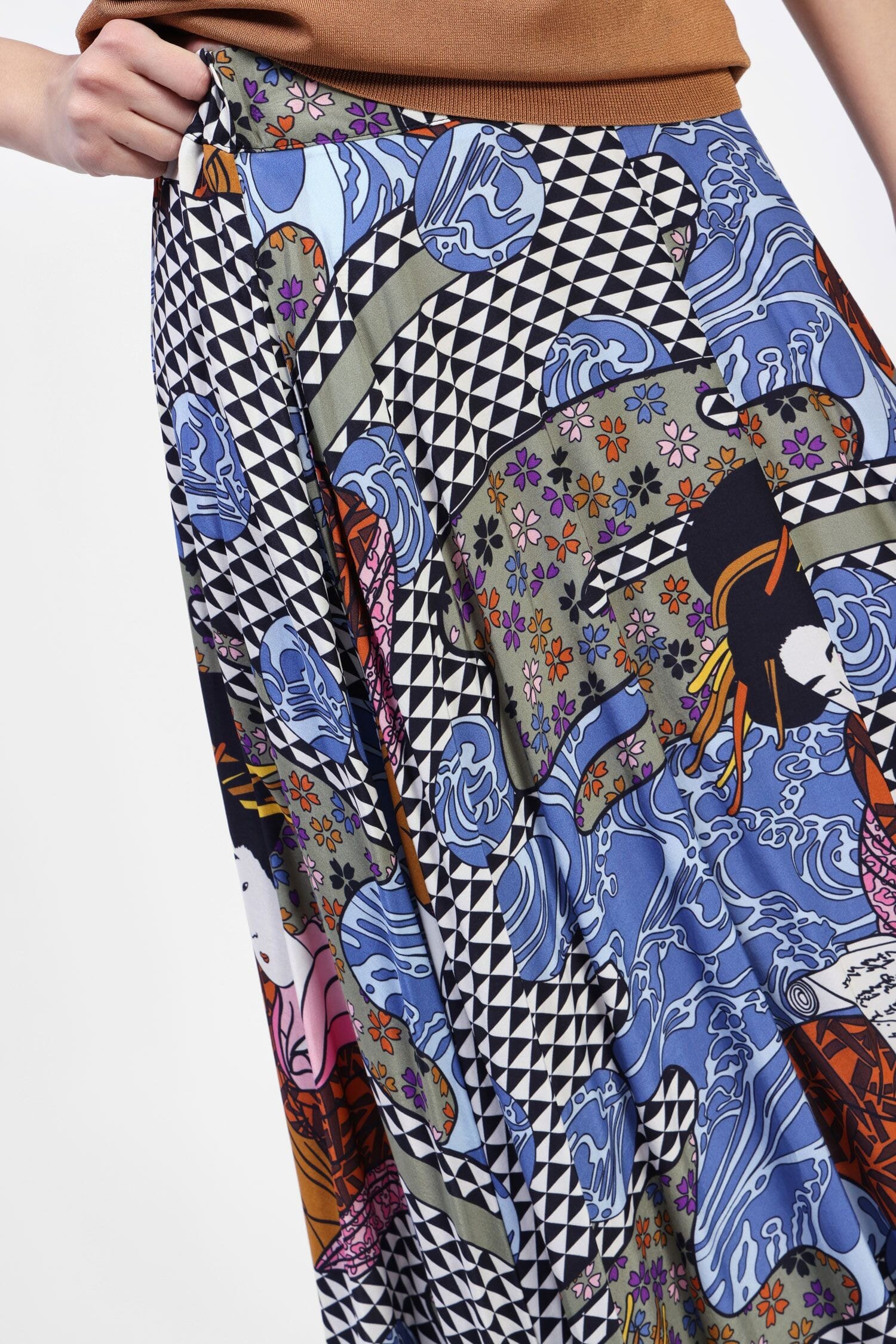 Gonna Lunga Stampata A Vita Media Dixie