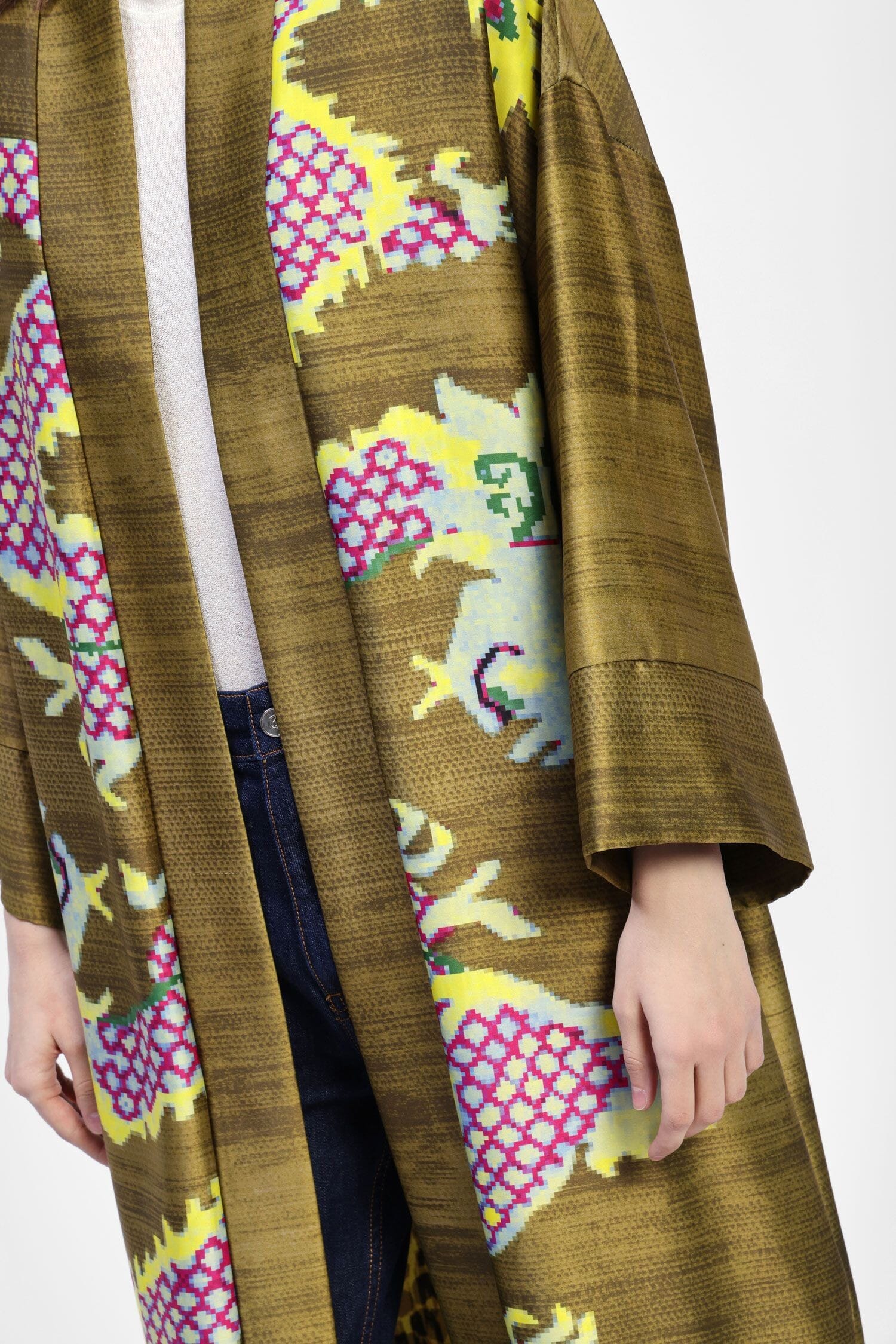 Cappotto Ricamato Senza Chiusura Dixie