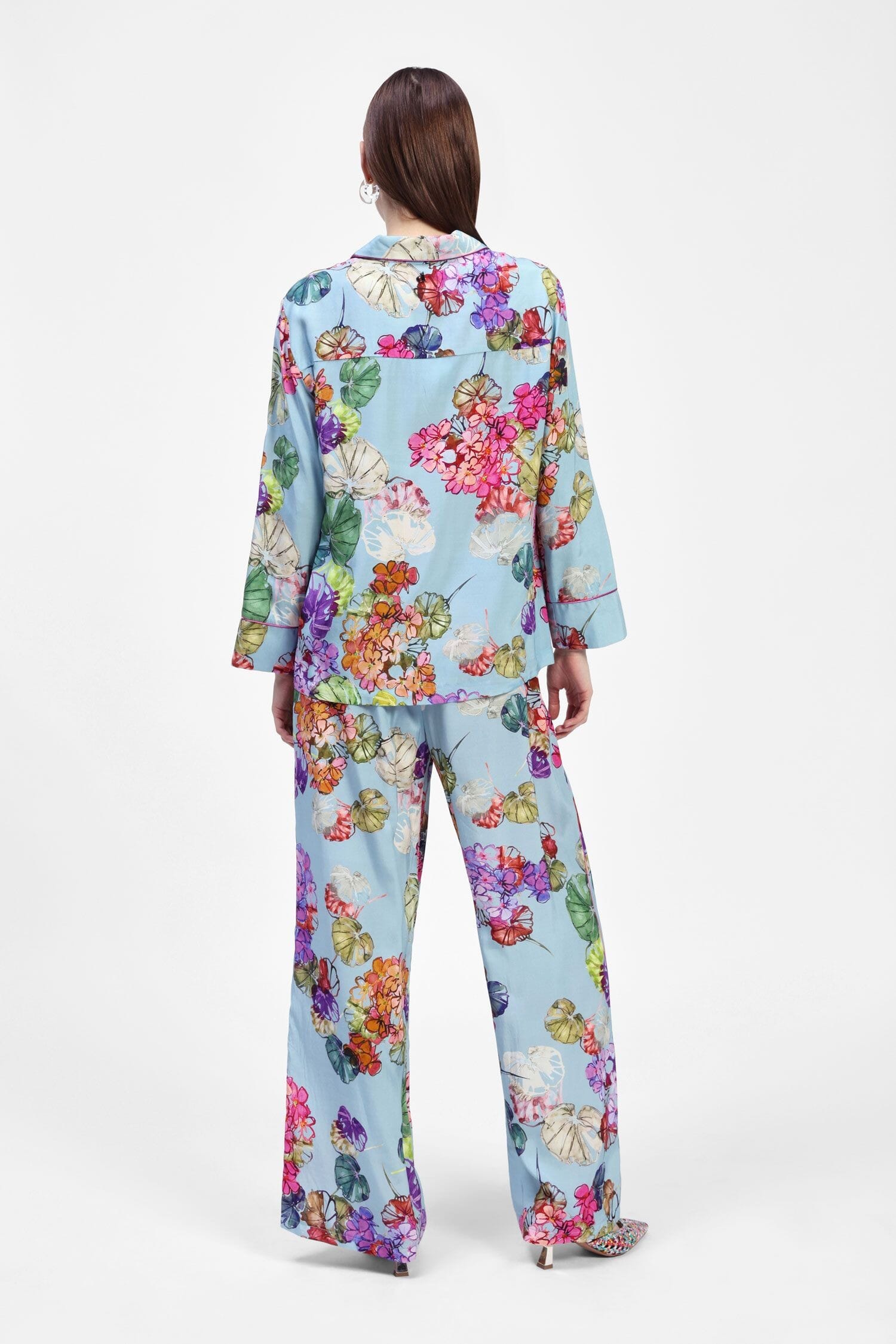 Pantalon de palace à motif floral Dixie