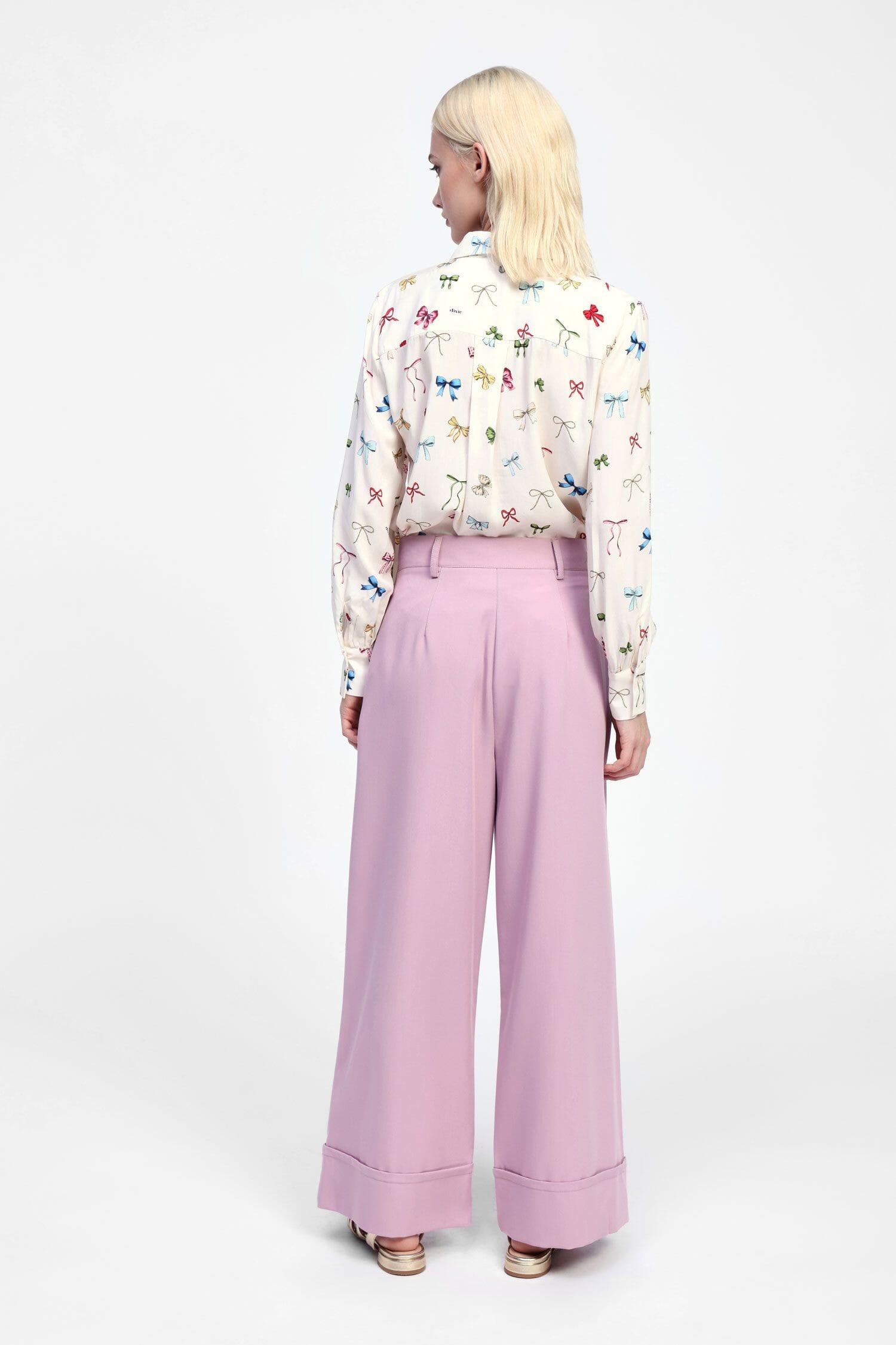 Pantaloni Palazzo A Vita Alta Dixie