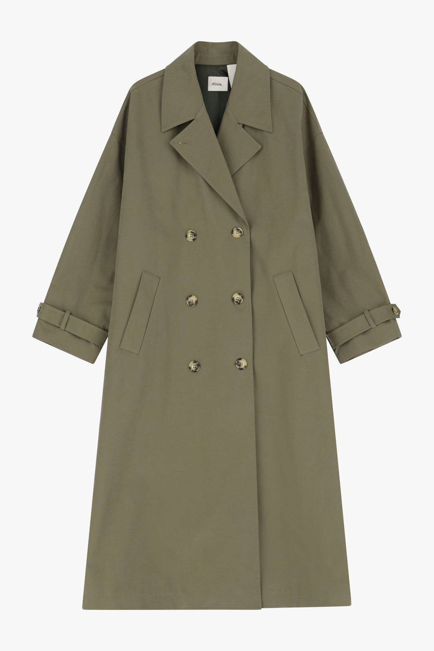 Trench Lungo Doppiopetto Con Cintura E Inserto Tartan Dixie