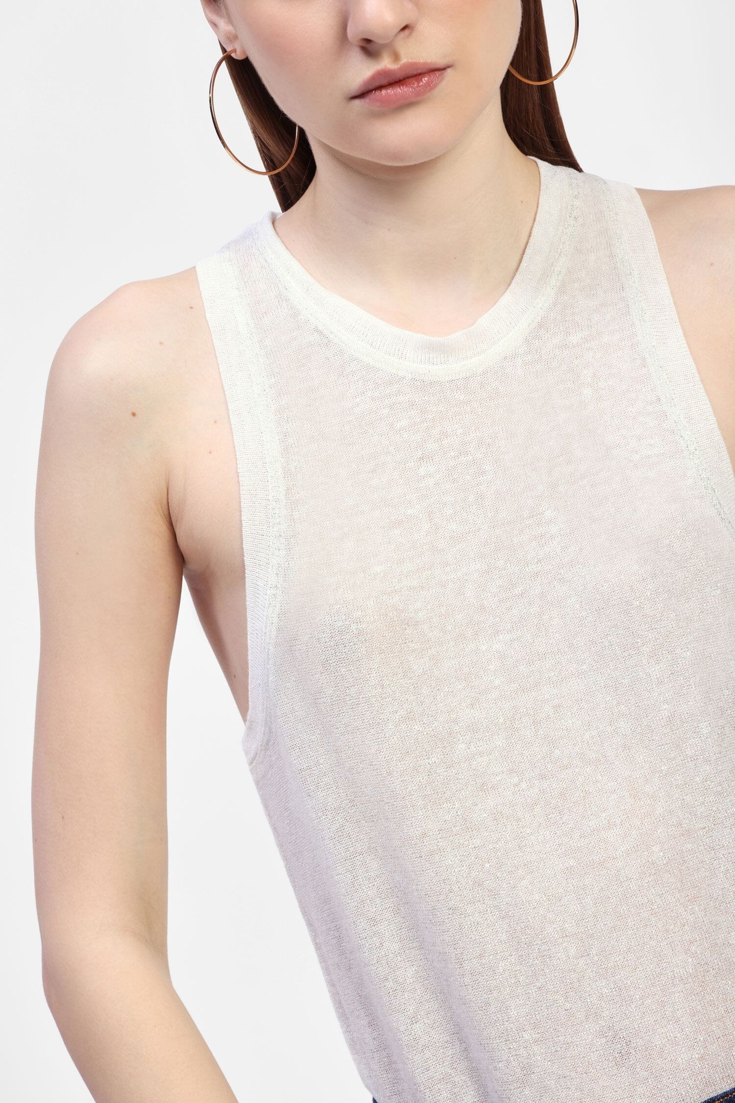 Top Senza Maniche Collo Tondo Dixie