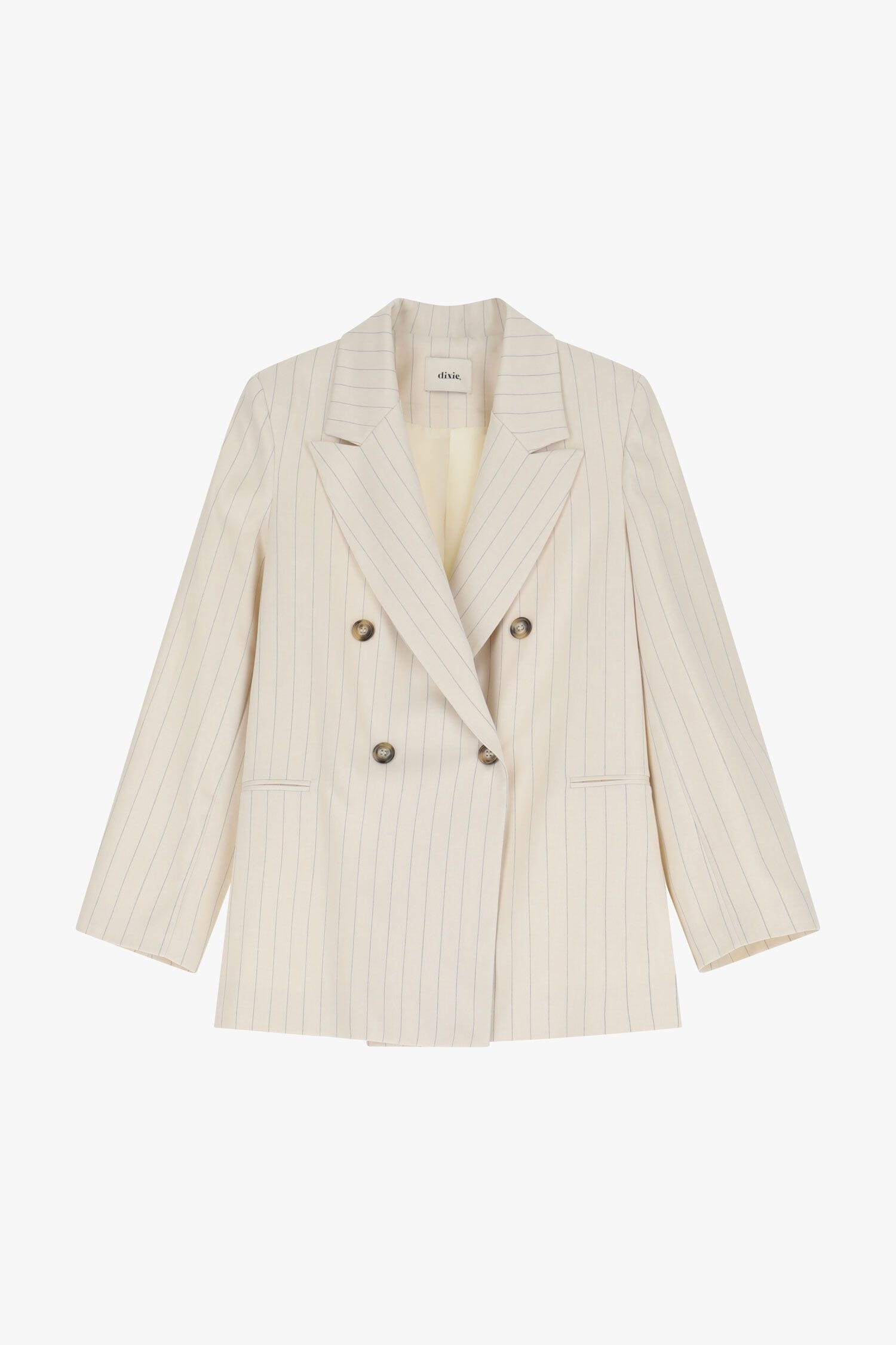 Dixie Double-breasted Striped Blazer