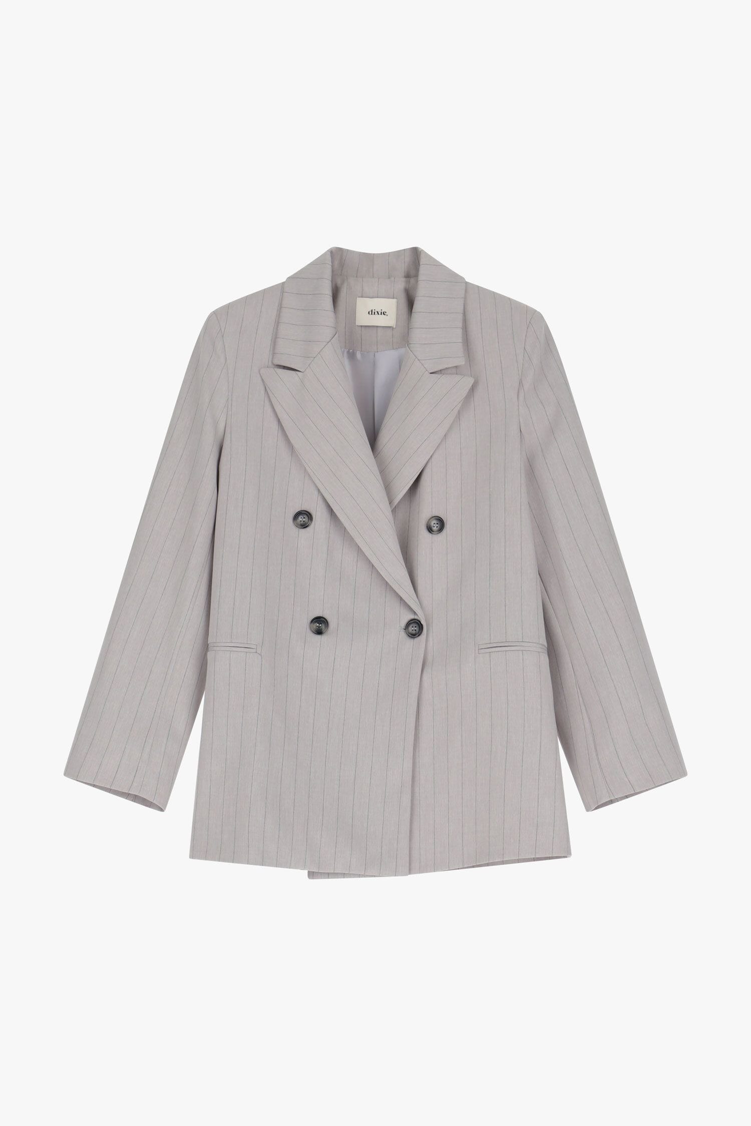 Dixie Double-breasted Striped Blazer