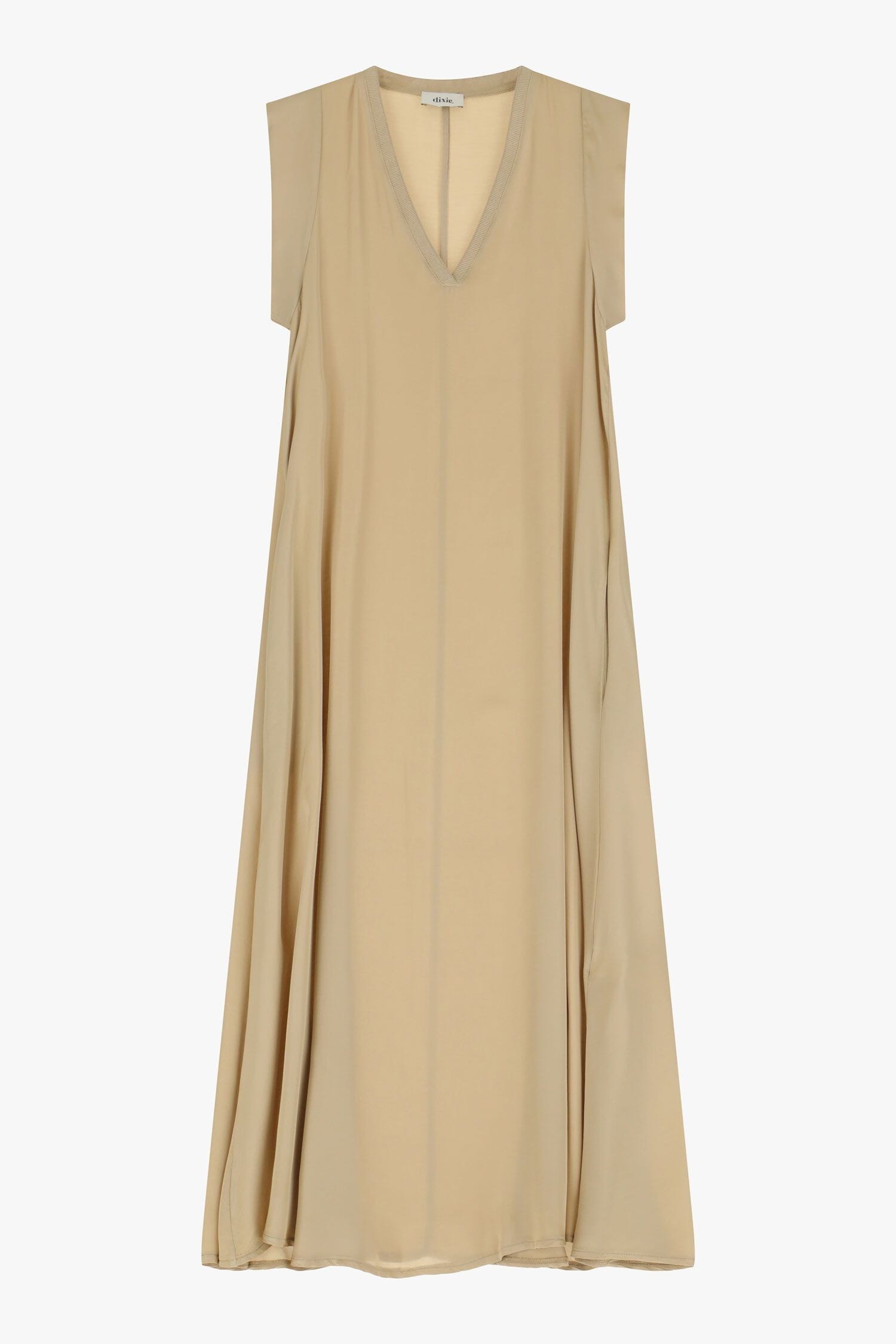 Abito Fluido Scollo A V Senza Maniche Dixie