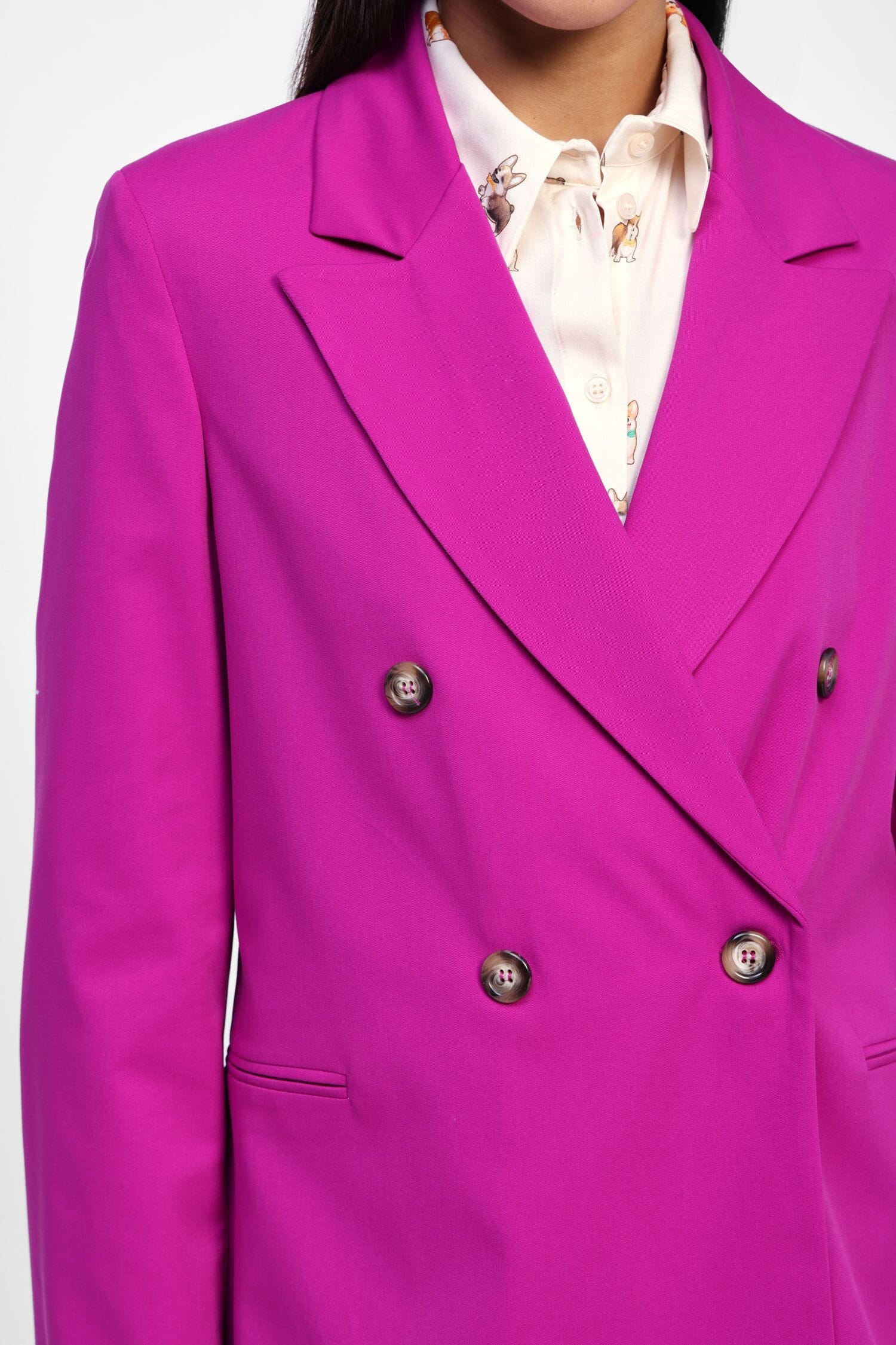 Blazer Doppiopetto Tasche A Filo Dixie