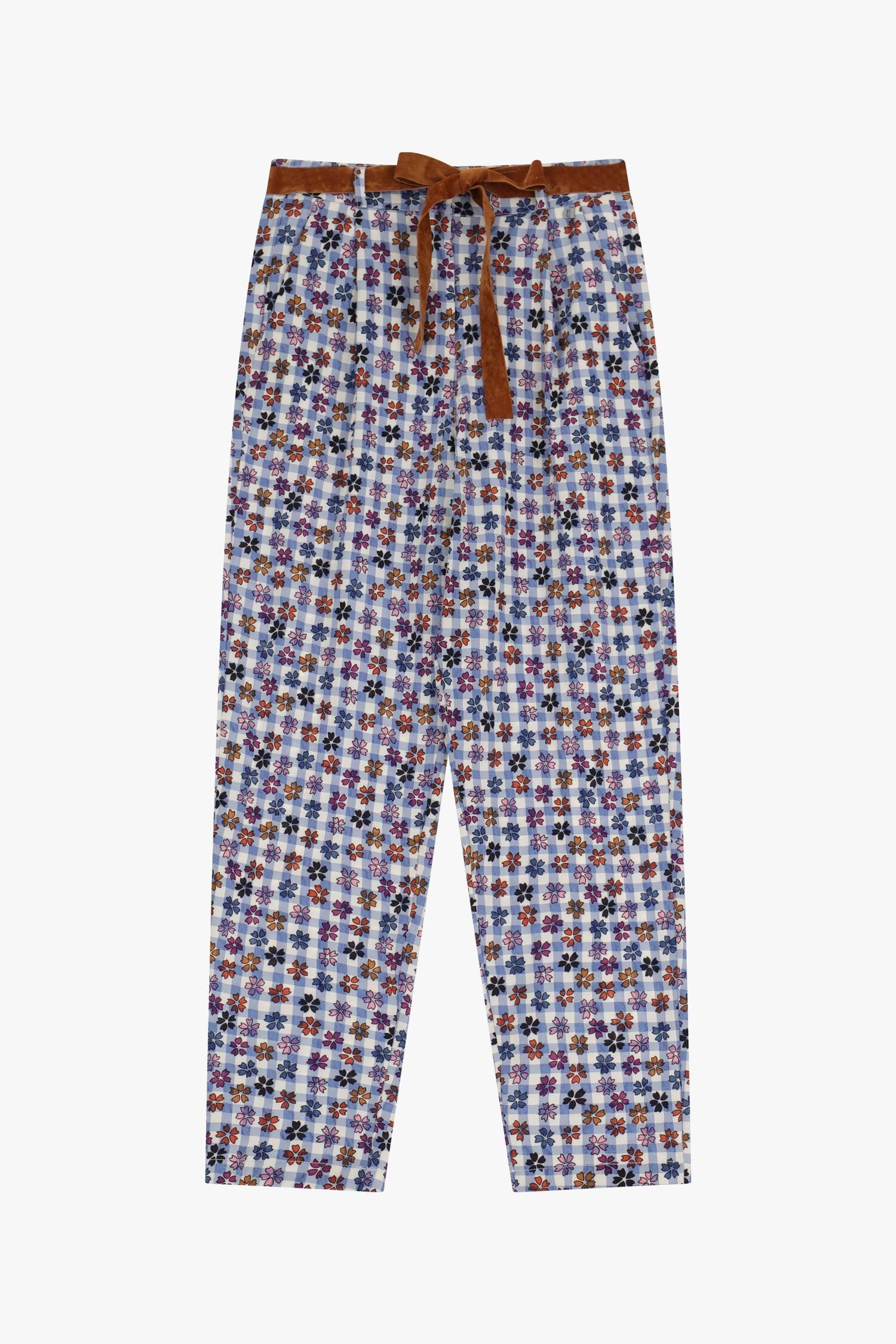 Pantaloni Stampati A Vita Alta Dixie