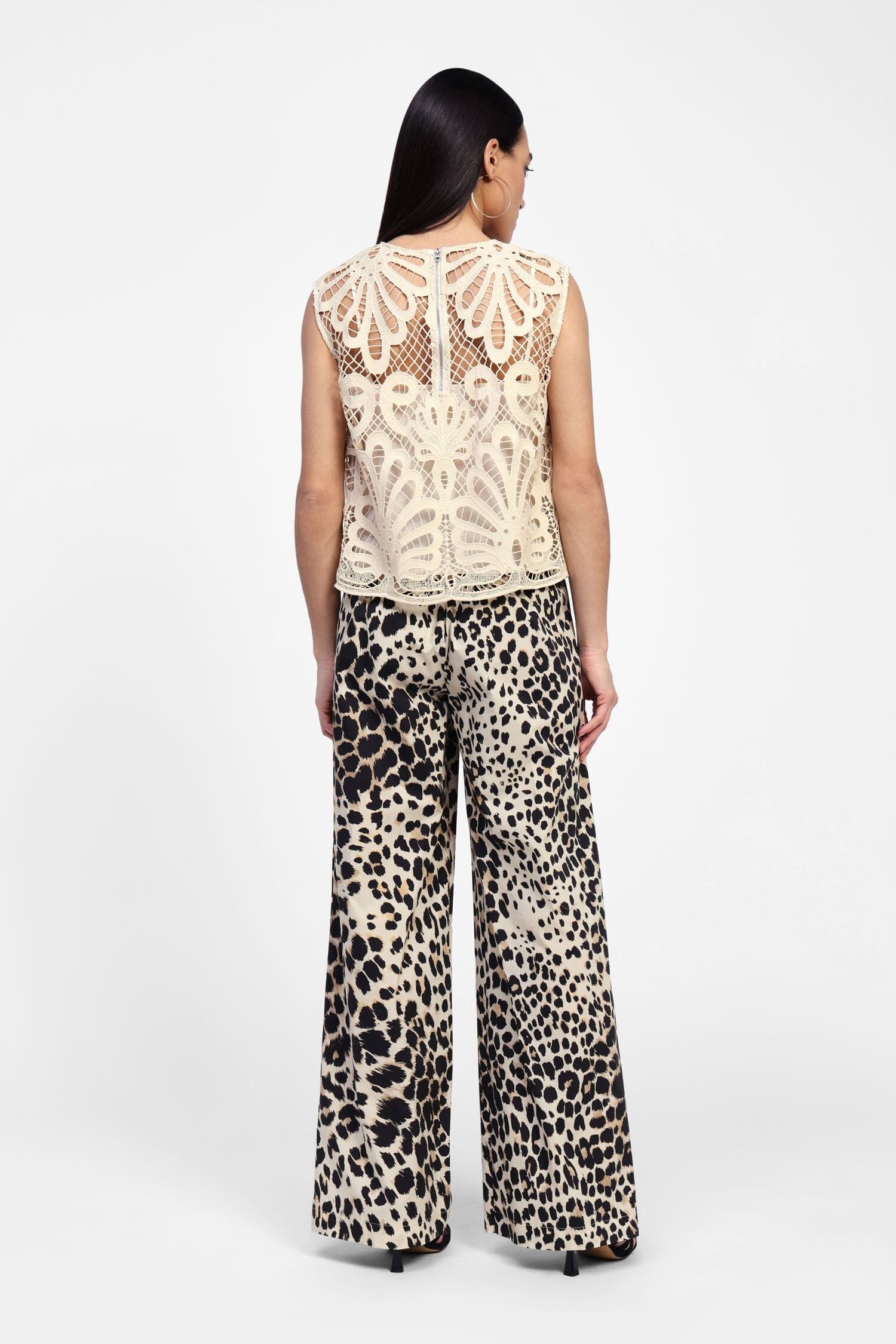 Pantaloni Palazzo Stampa Animalier Dixie