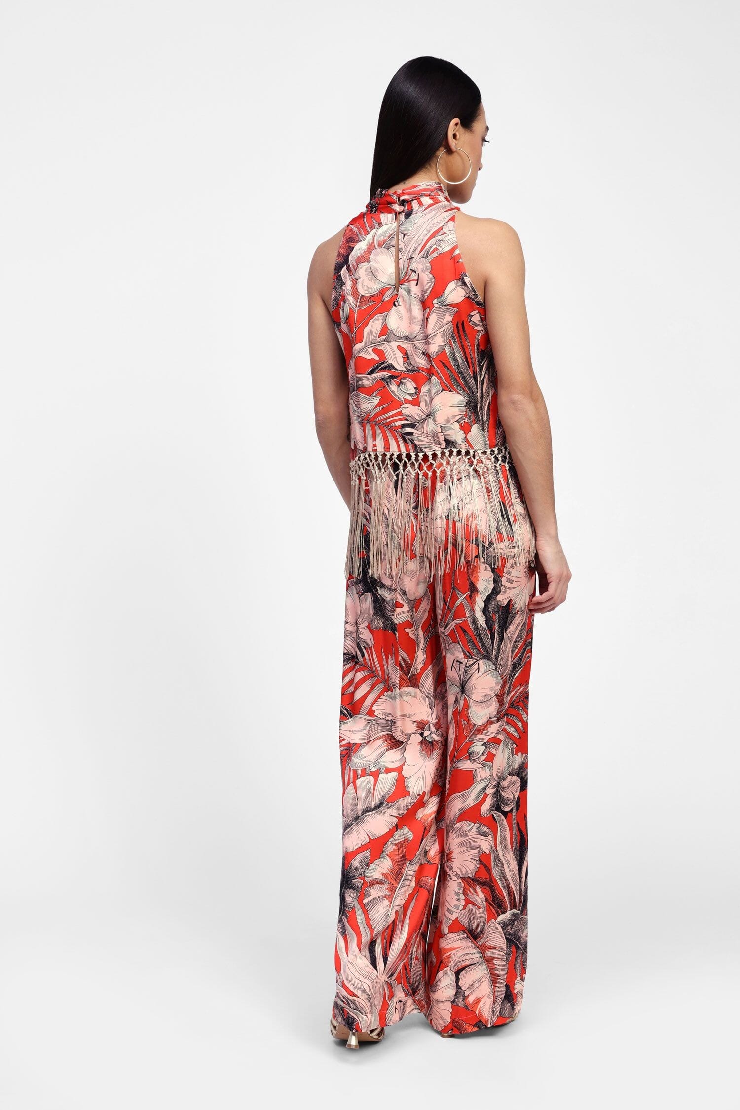 Pantaloni Palazzo Fantasia Fiori Dixie