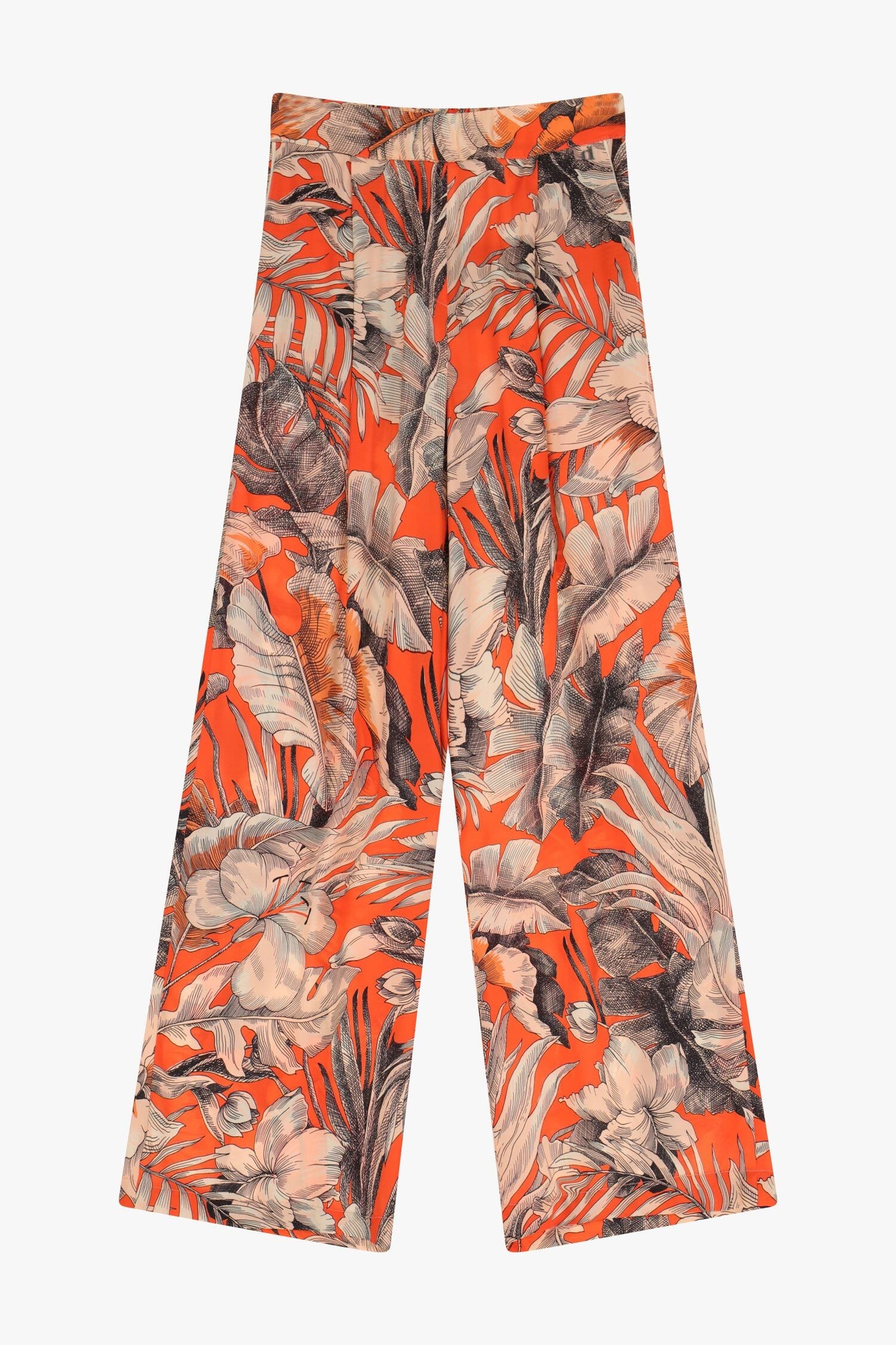 Pantaloni Palazzo Fantasia Fiori Dixie