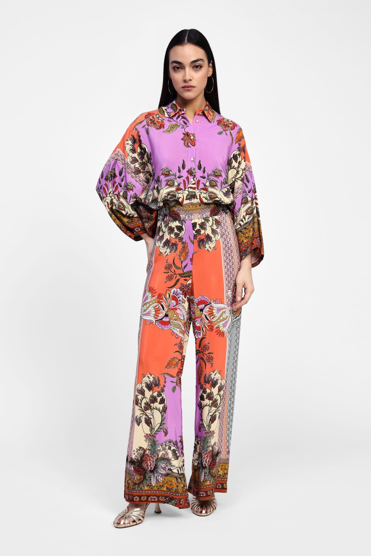 Pantaloni Palazzo Fantasia Foulard Dixie