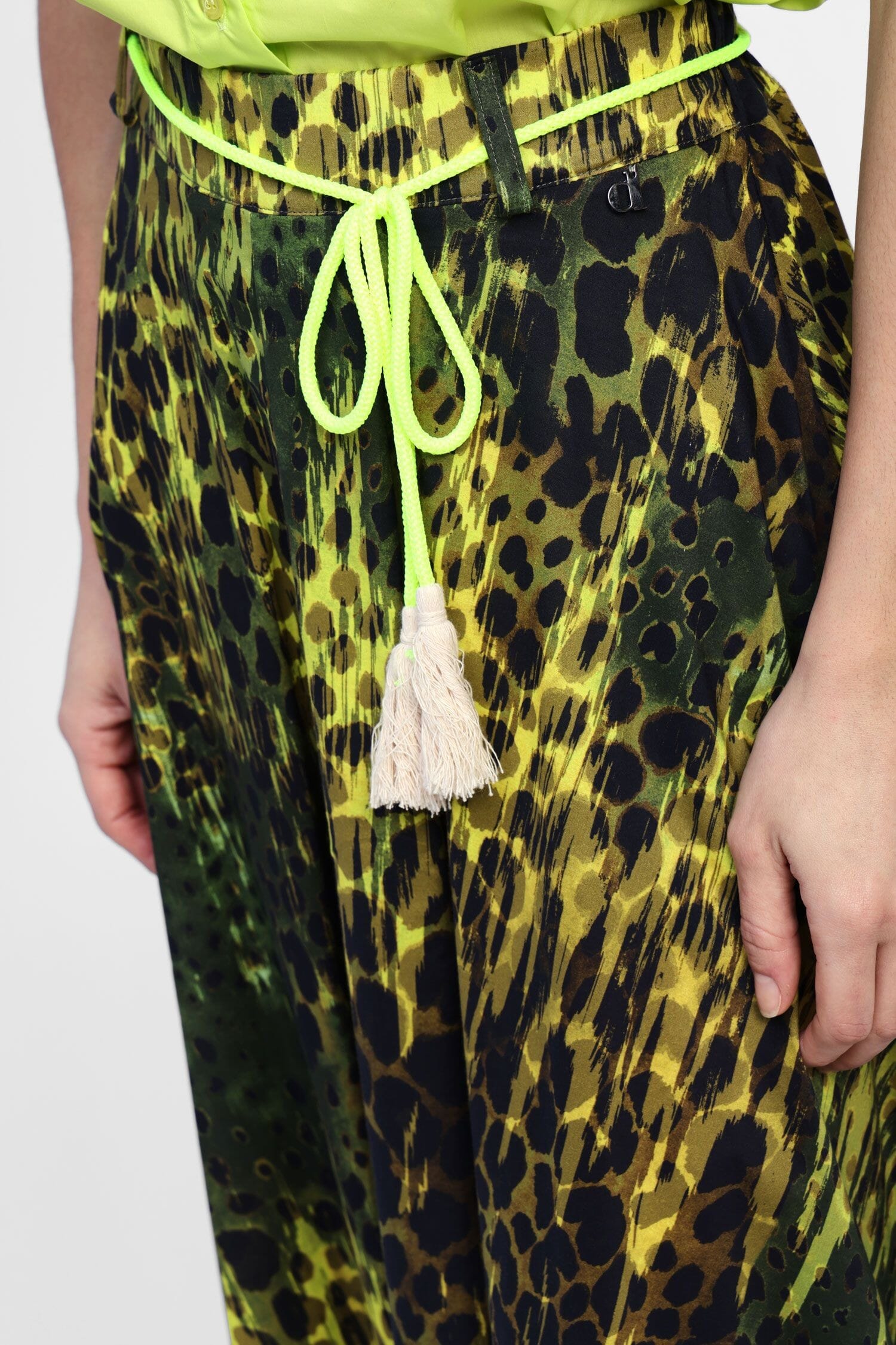 Gonna Lunga Stampa Animalier Con Cordino Dixie