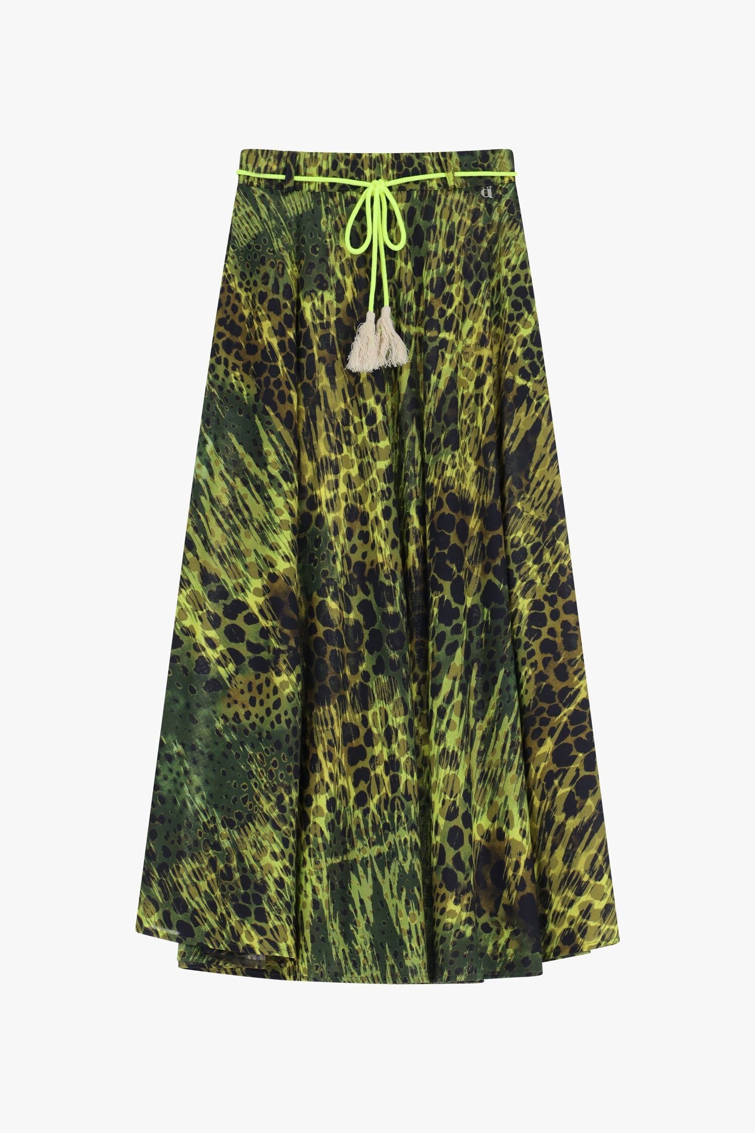 Gonna Lunga Stampa Animalier Con Cordino Dixie