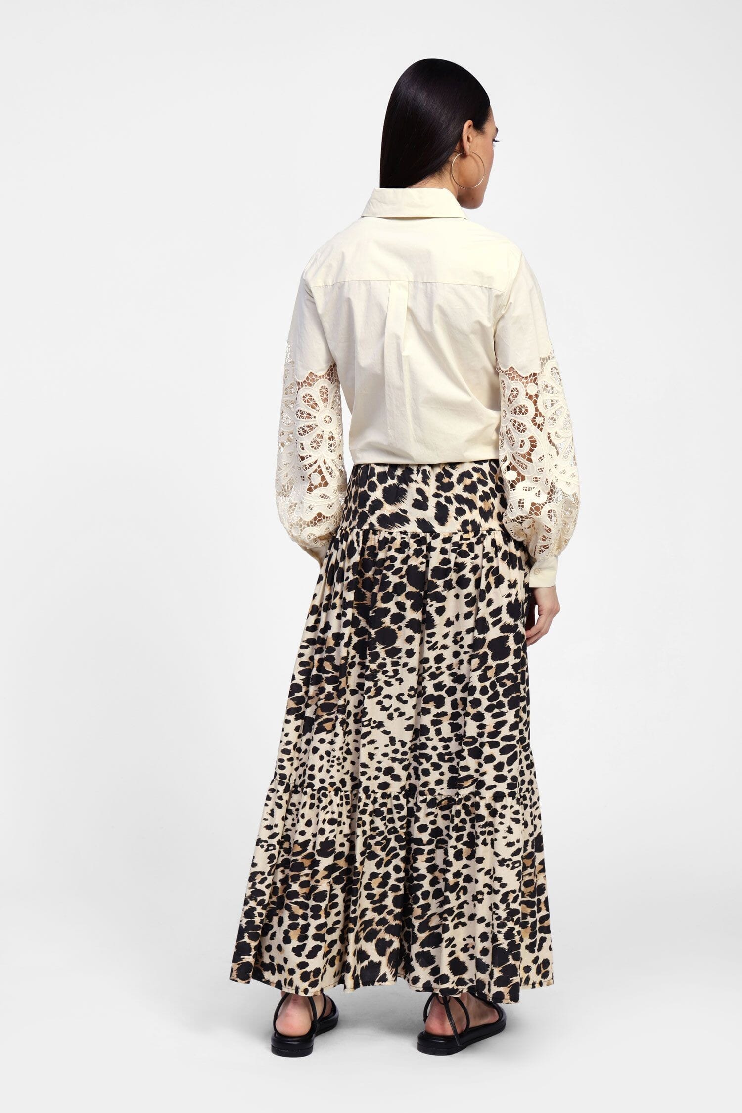 Animalier Ruffle Long Skirt Dixie