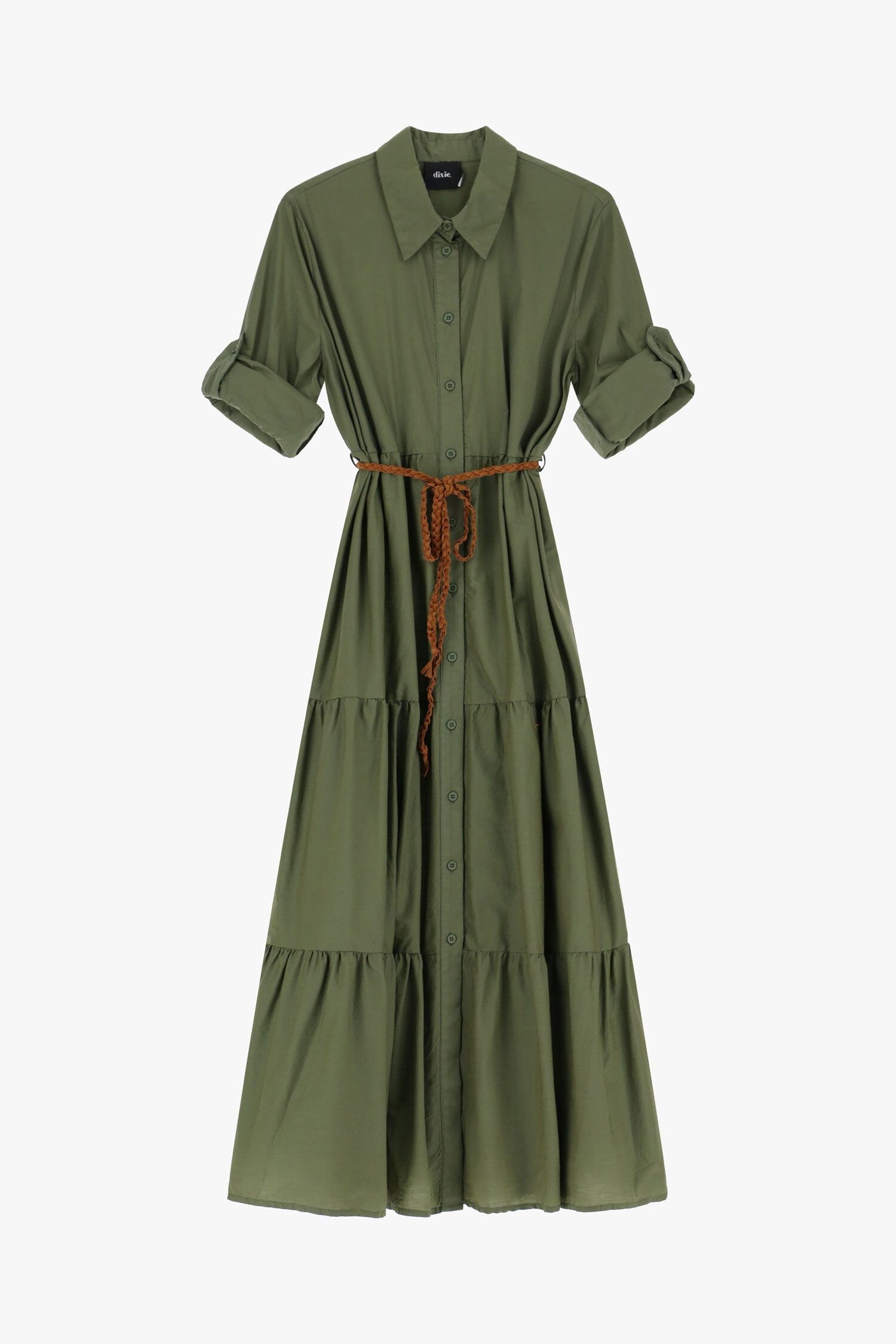 Abito Chemisier Lungo Con Balze Dixie