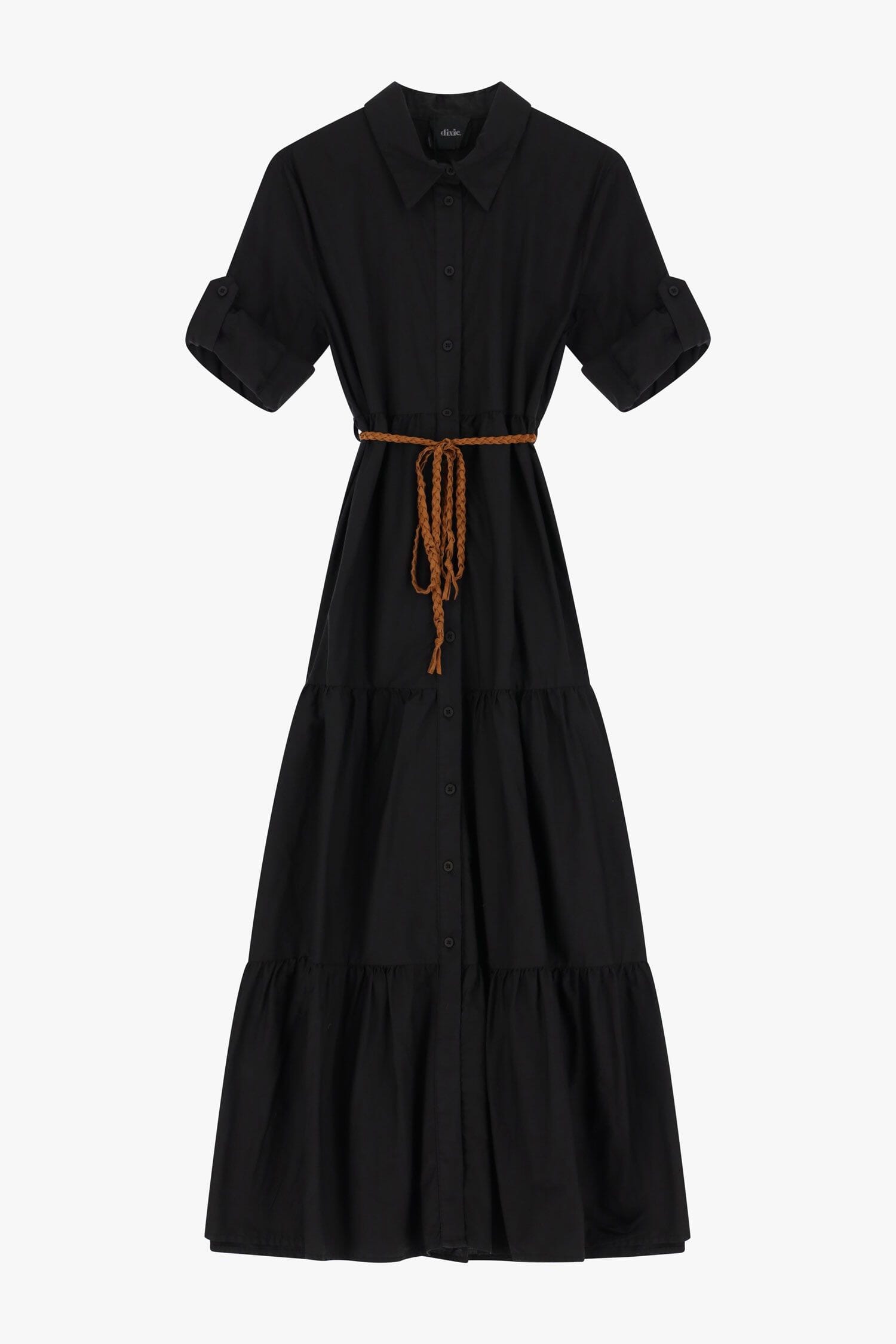 Abito Chemisier Lungo Con Balze Dixie