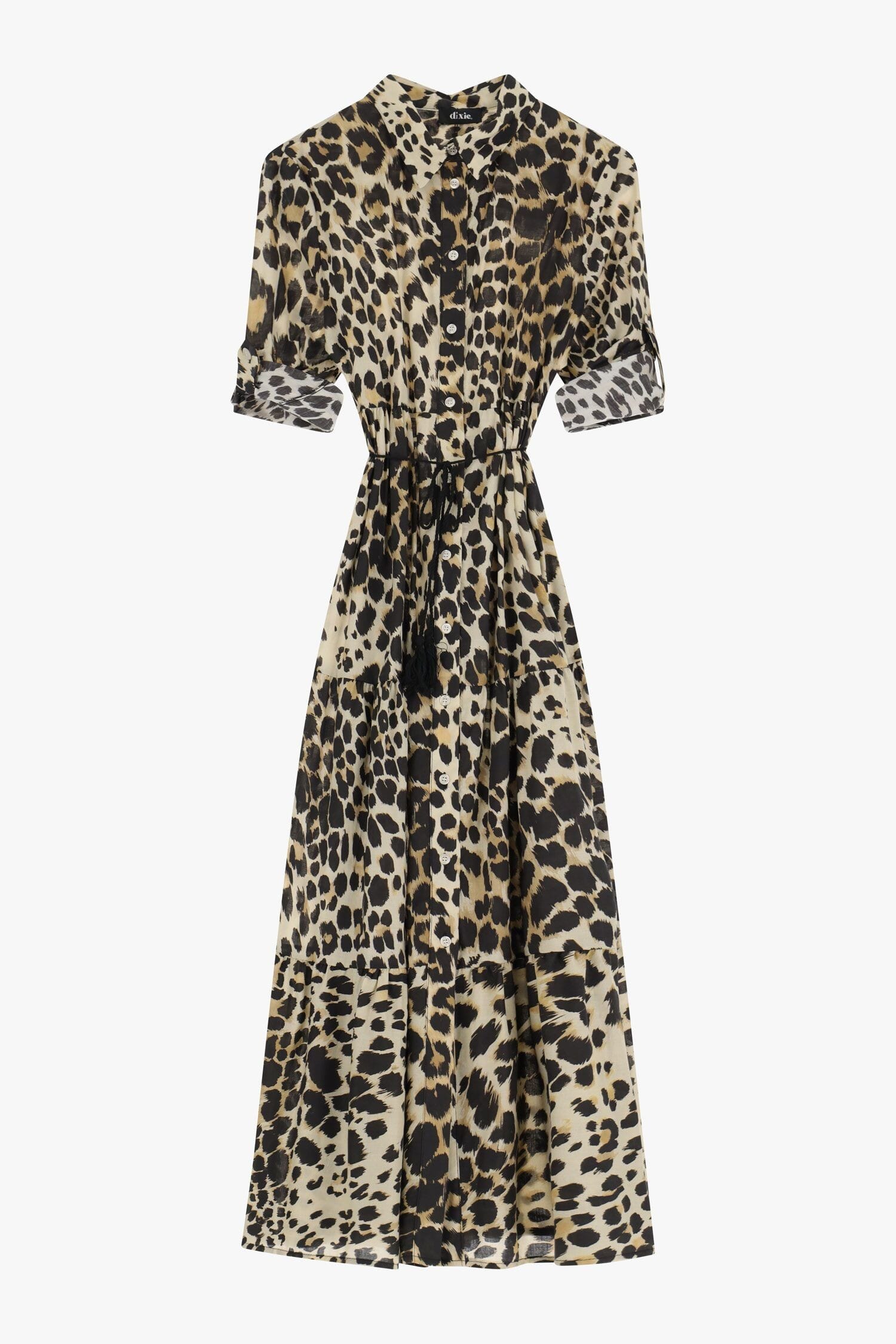 Robe à imprimé animalier avec boutons Dixie