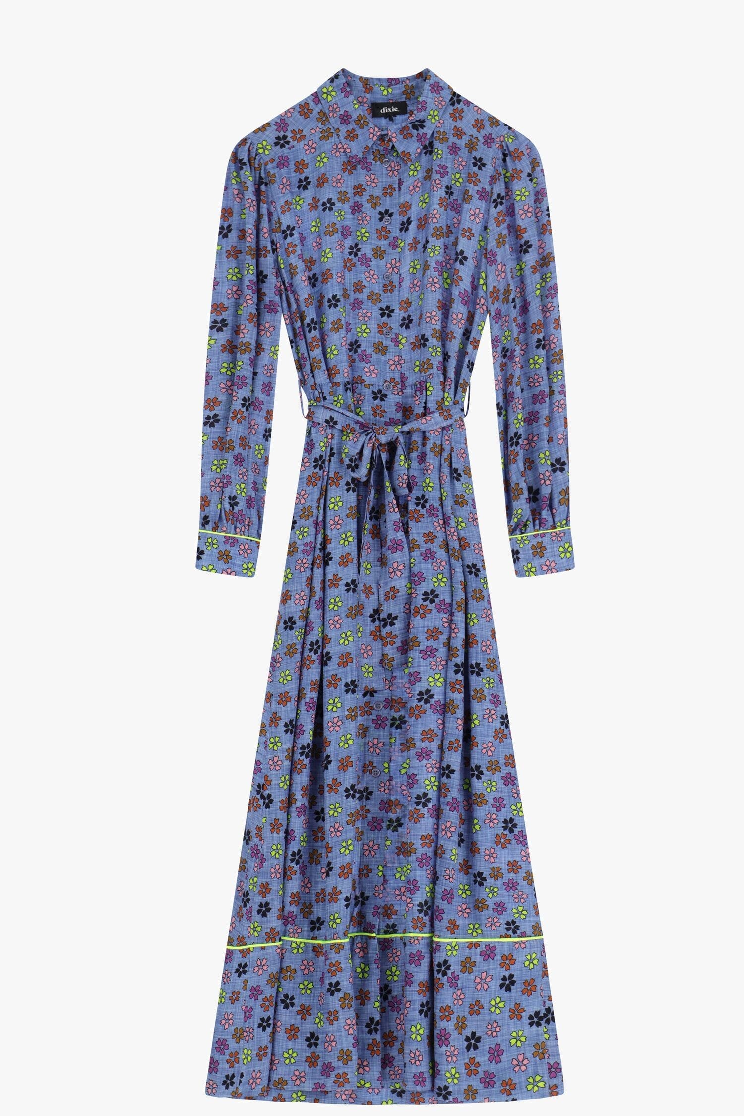 Vestito Lungo Chemisier Con Stampa Floreale Dixie